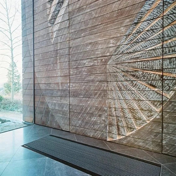 Porte, gravure, bois, entrée, grand