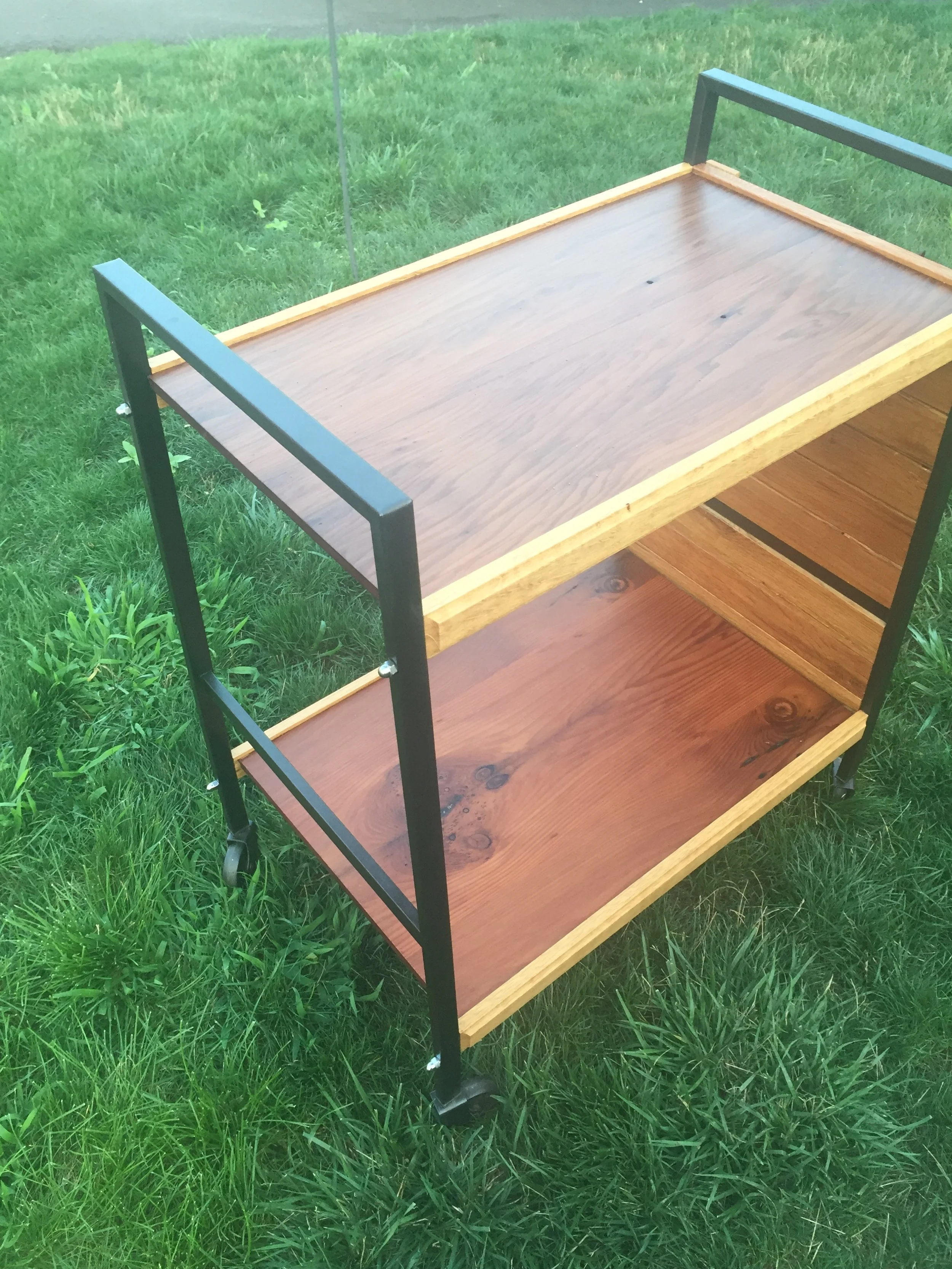 refinished wood cart.jpeg