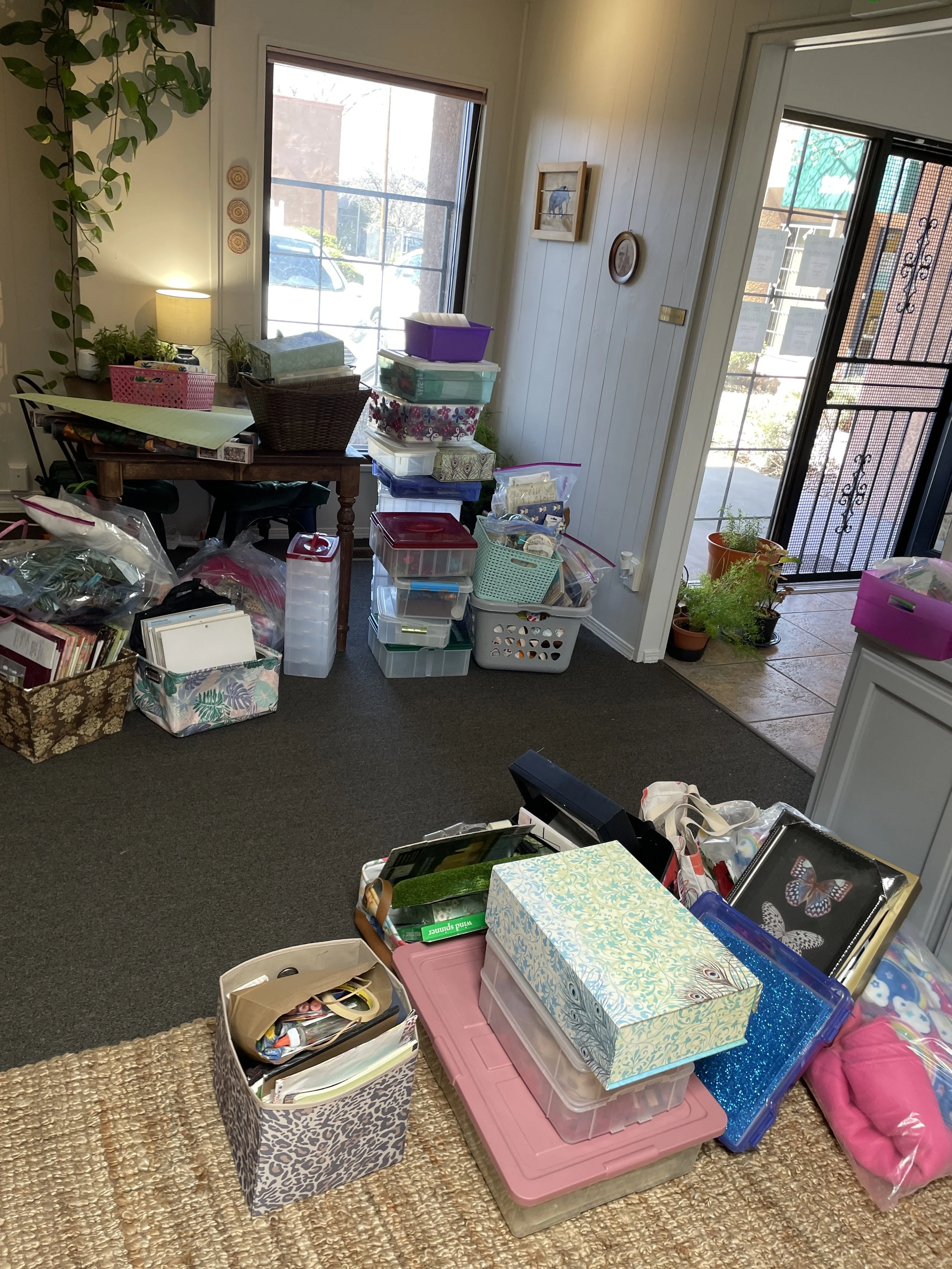 Community Donations - Ongoing Community donations have been extremely generous and have included lots of infant formula from the UNM Southeast Heights Clinic, clothes, hygiene supplies, baby and children's toys, nonperishable foods, and lots of craf