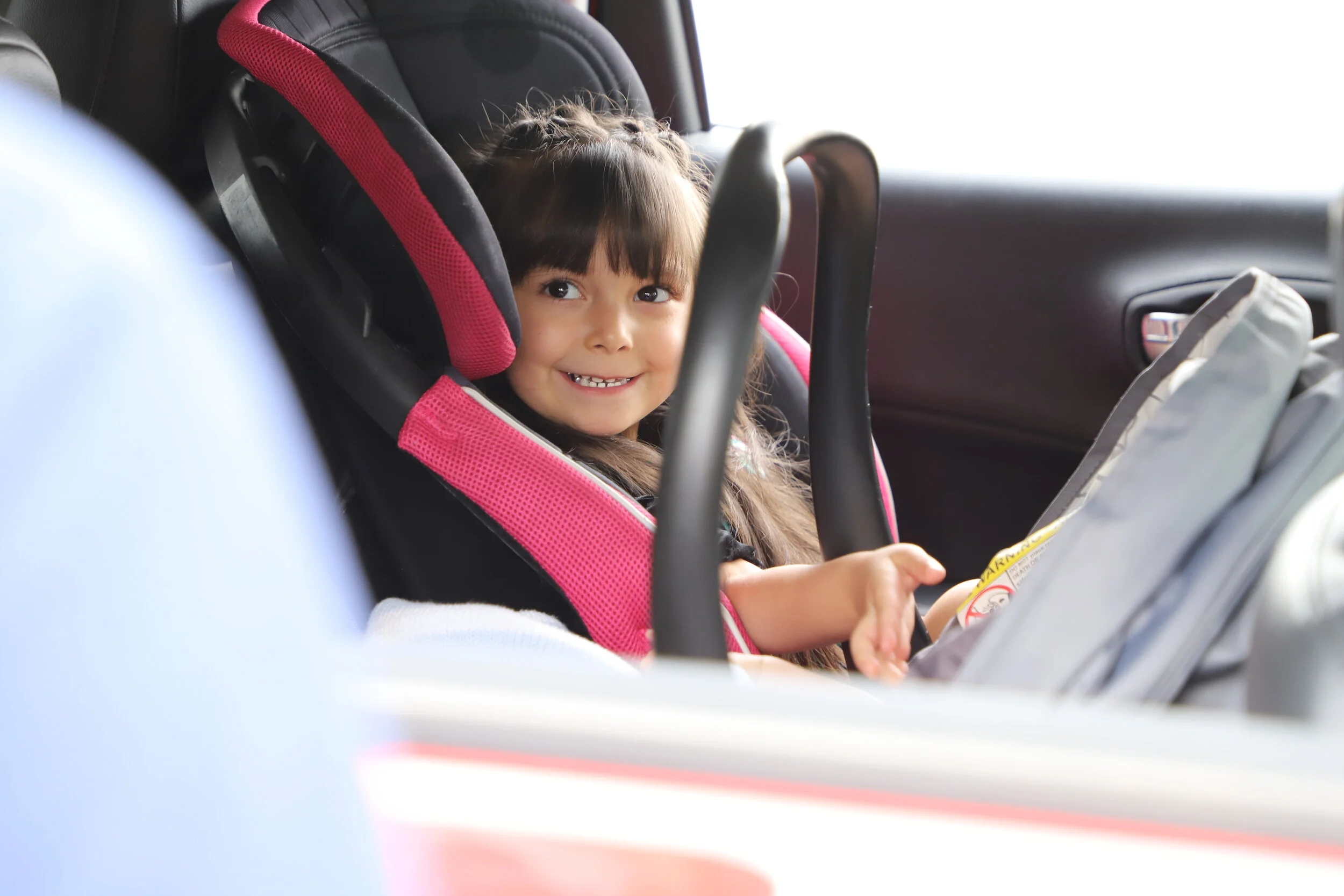  Gracie, 4 year old, happy to show off her new baby brother who was born right after the school closure. 