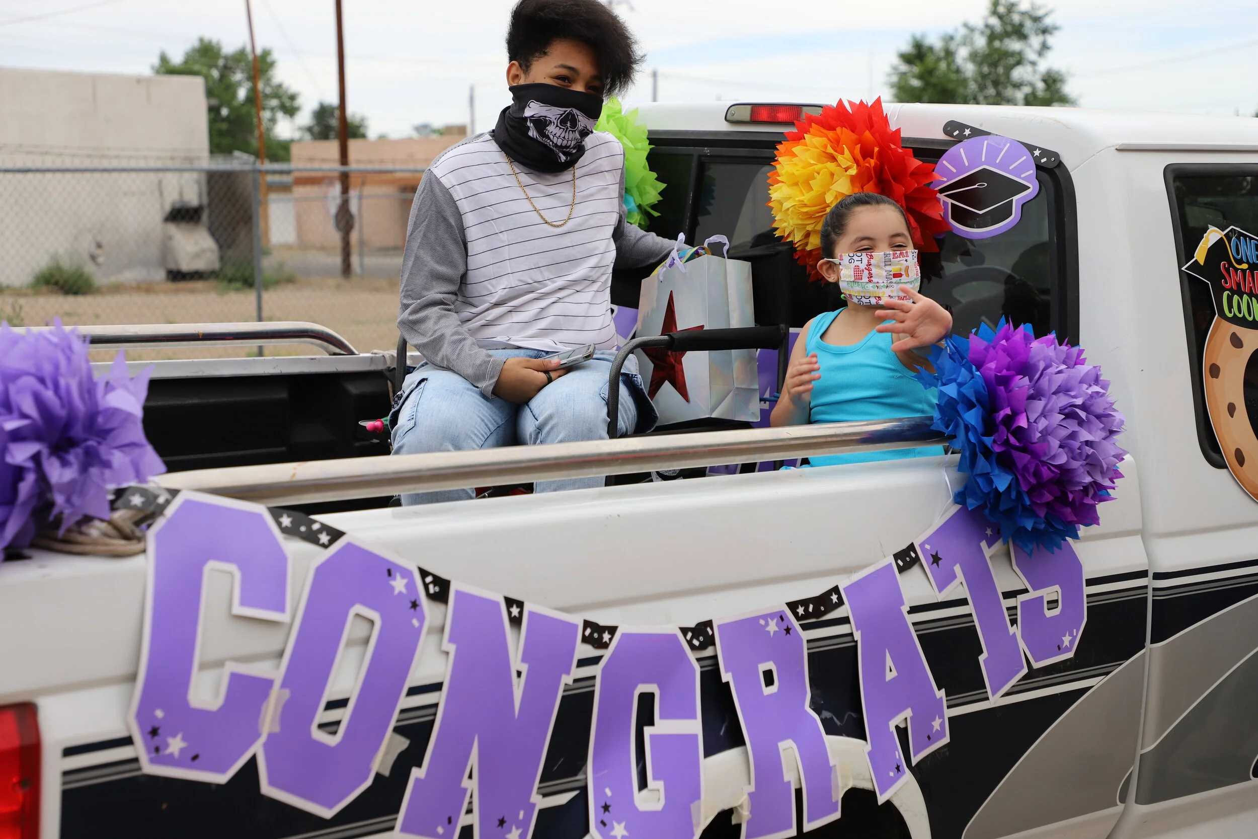  Janaya waving to us all. She was so happy and proud to have her cousin sitting with her. 
