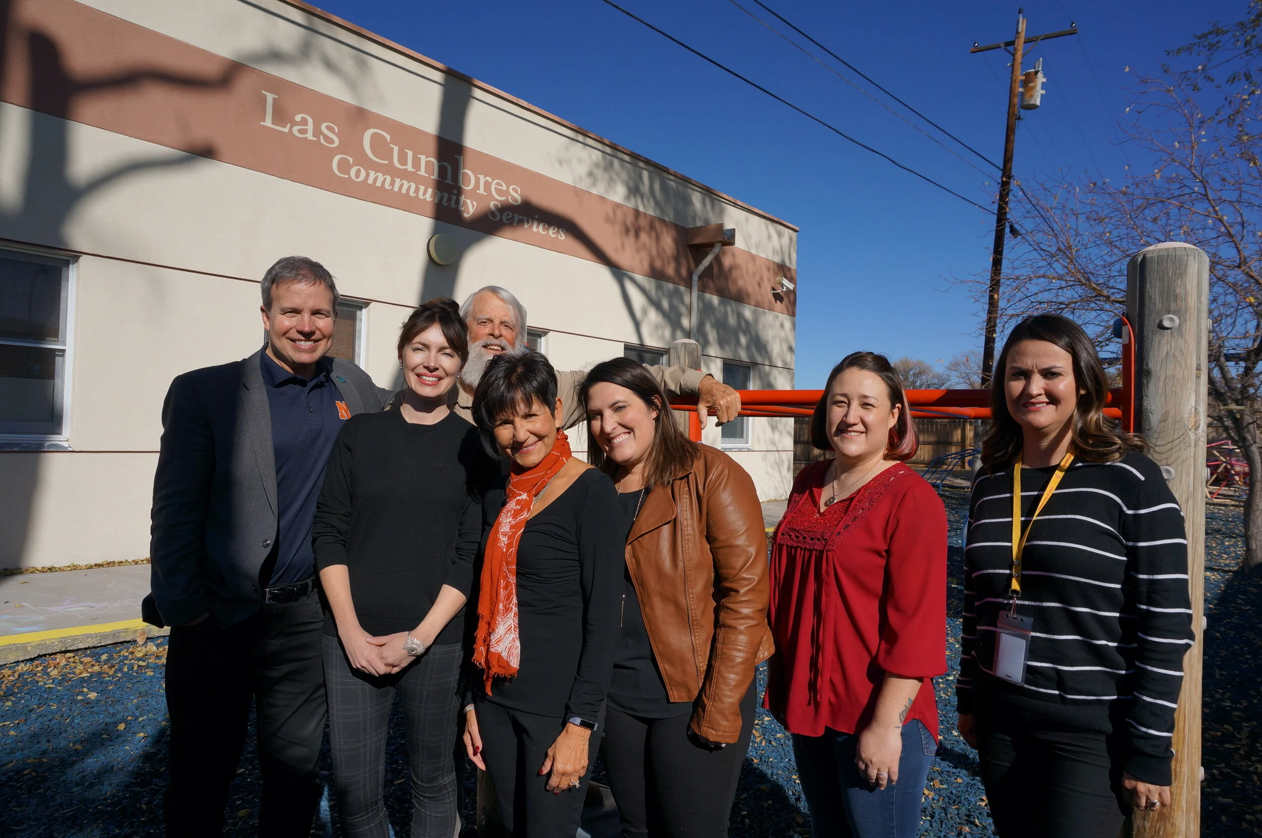  Las Cumbres Community Services team is joined by RALI and New Mexico Govenor’s Office for the expansion of ¡Que Cute! Health Baby into Rio Arriba County.  Pictured left to right: Rick Bailey, LCCS Board Member, Megan Delano, LCCS Executive Director,