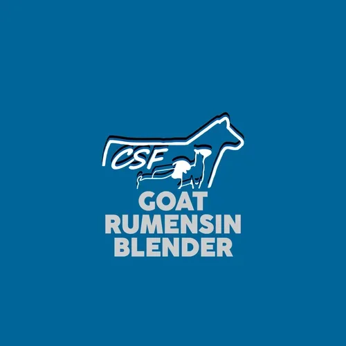 A monensin (Rumensin) Type B medicated goat feed blender for preventing coccidiosis in goats maintained in confinement—must be thoroughly mixed and fed only as directed.