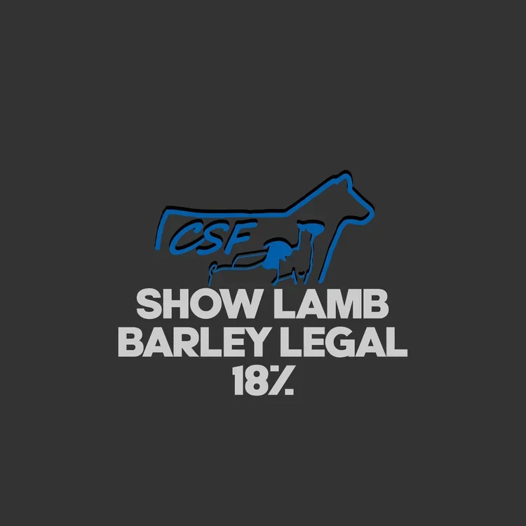 A high-protein, barley-based show lamb feed designed to support early growth and muscle development while remaining show-legal.
