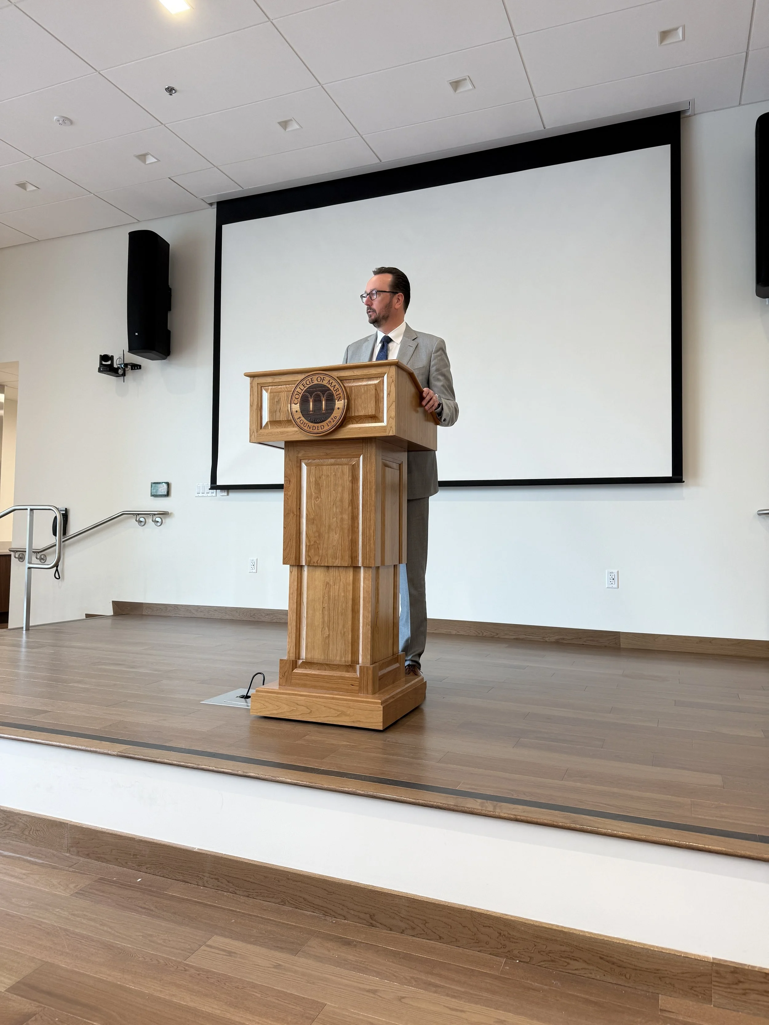 COM President Jonathan Eldridge speaking at our annual meeting  