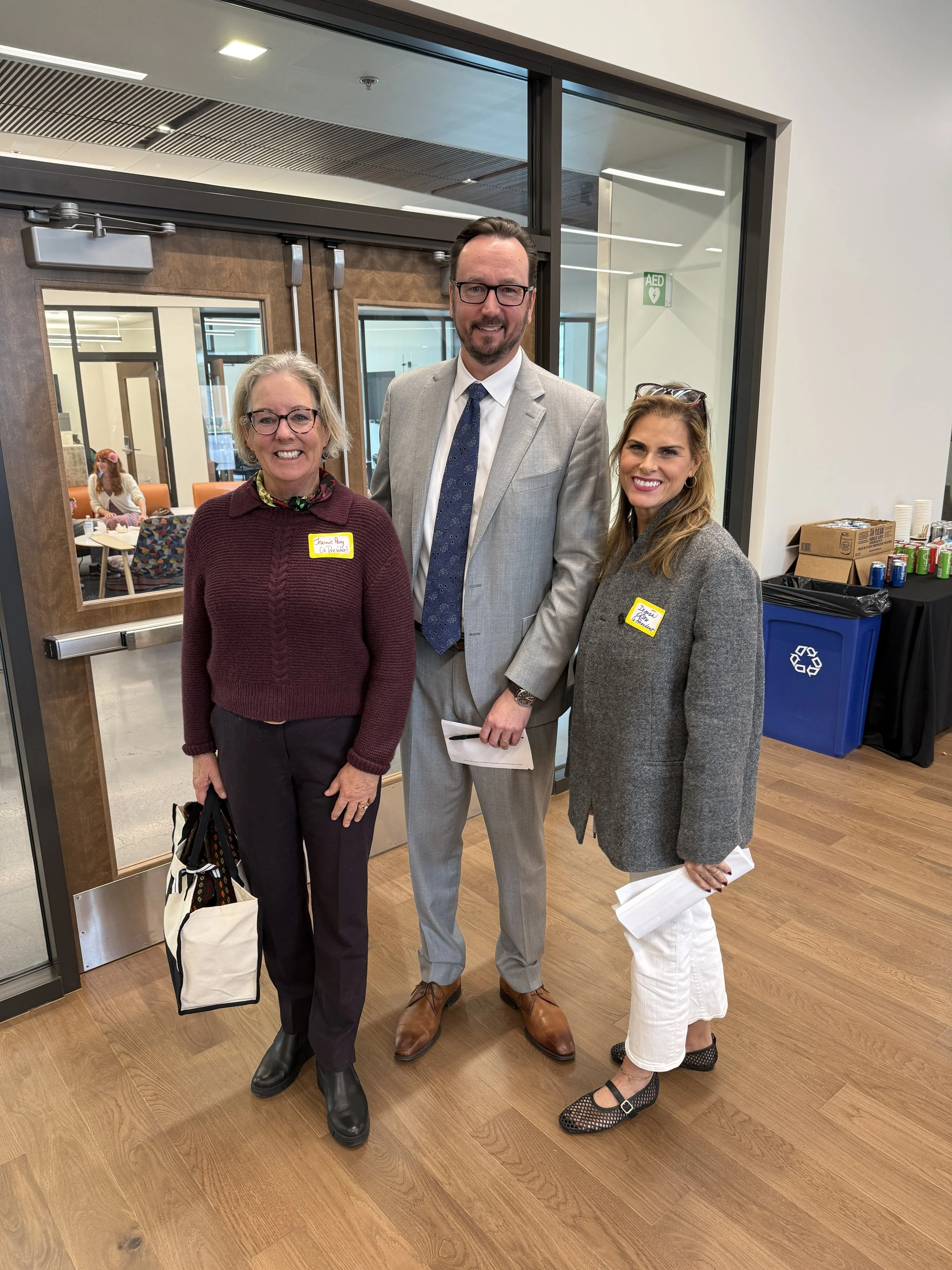 Jeannie Perry and Denise Olson with Jonathan Eldridge