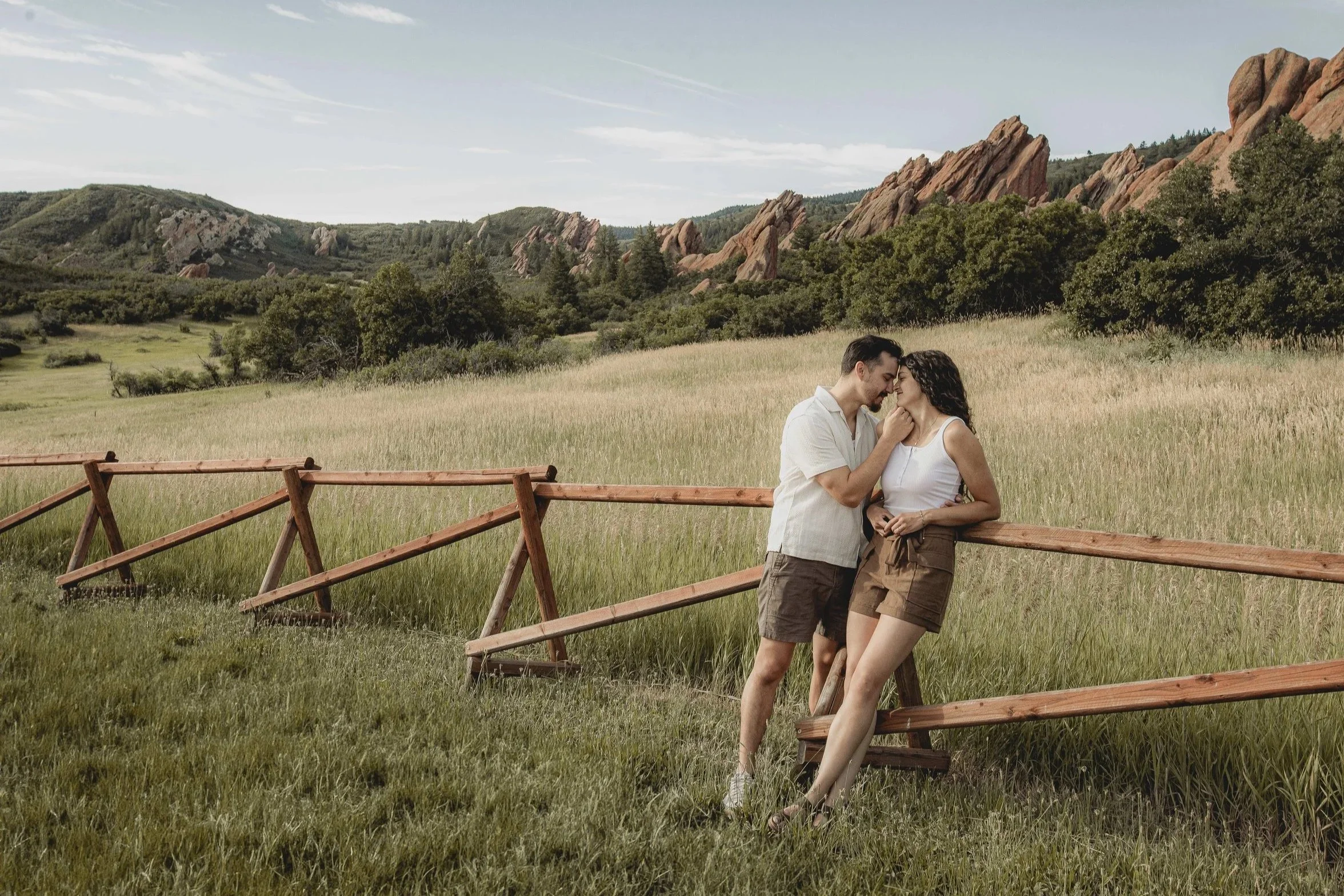 Photo of engagement couple at Brainard Lake, Ward, Colorado