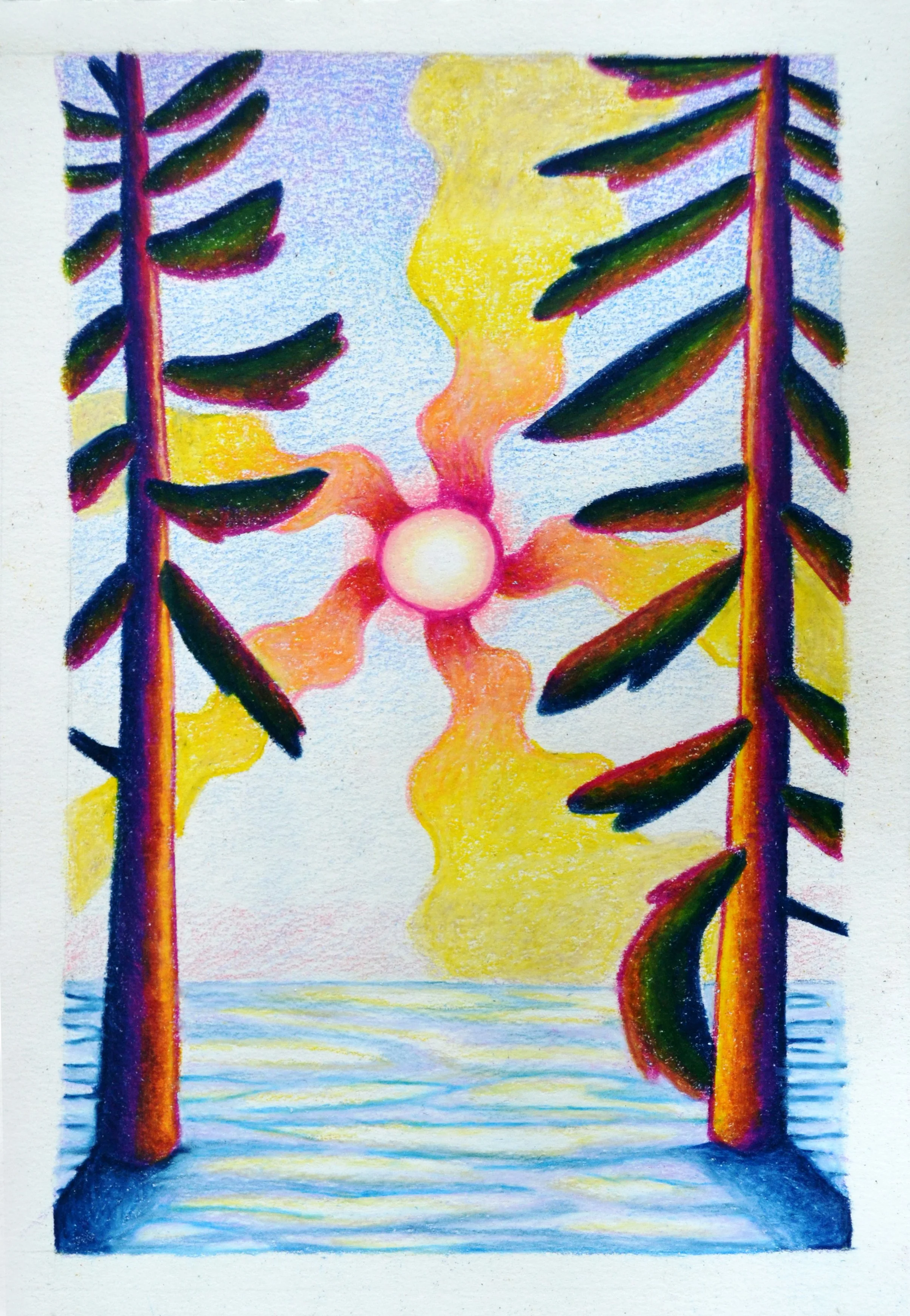 Grace Hager Winter Sun	2025 Colored pencil on paper
