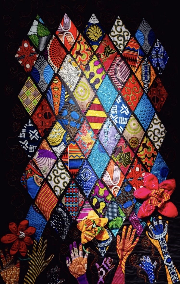 Quilt Title: JAM - This quilt is a tribute to my Aunt Joyce Ann McCall affectionally called Auntie JAM.
