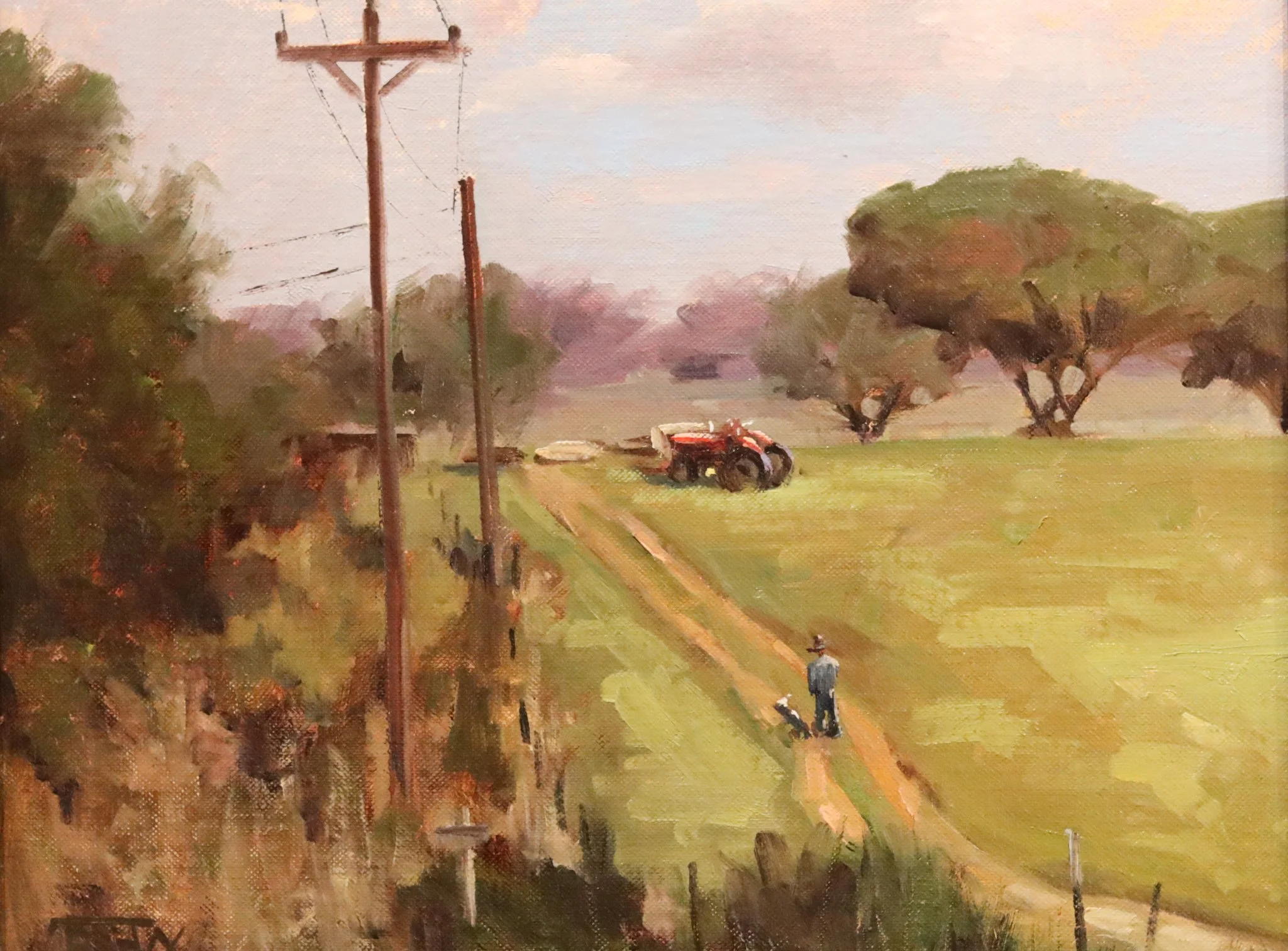 Tim Breaux "Selmore Power Lines" Plein Air