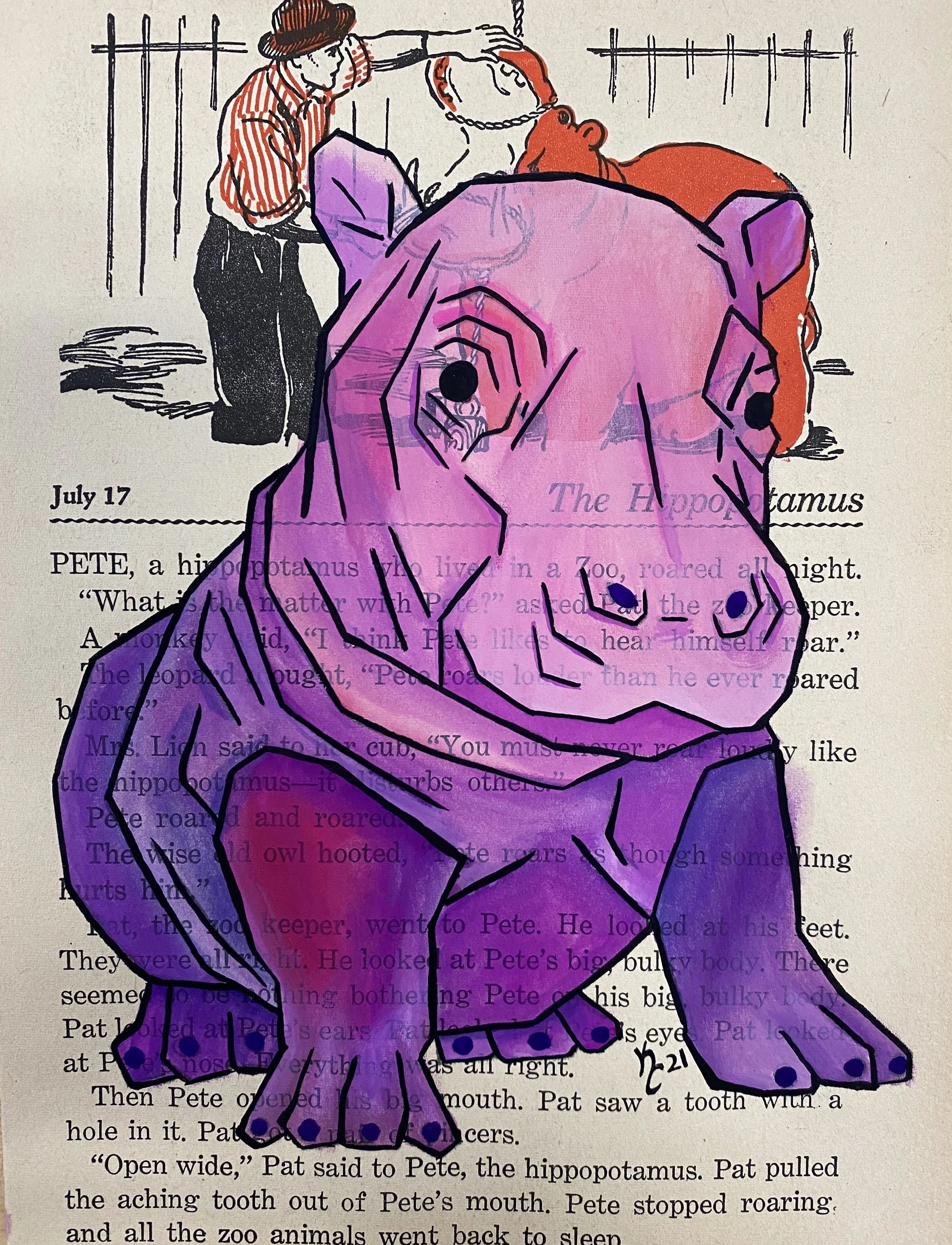 Pete the Hippo Print