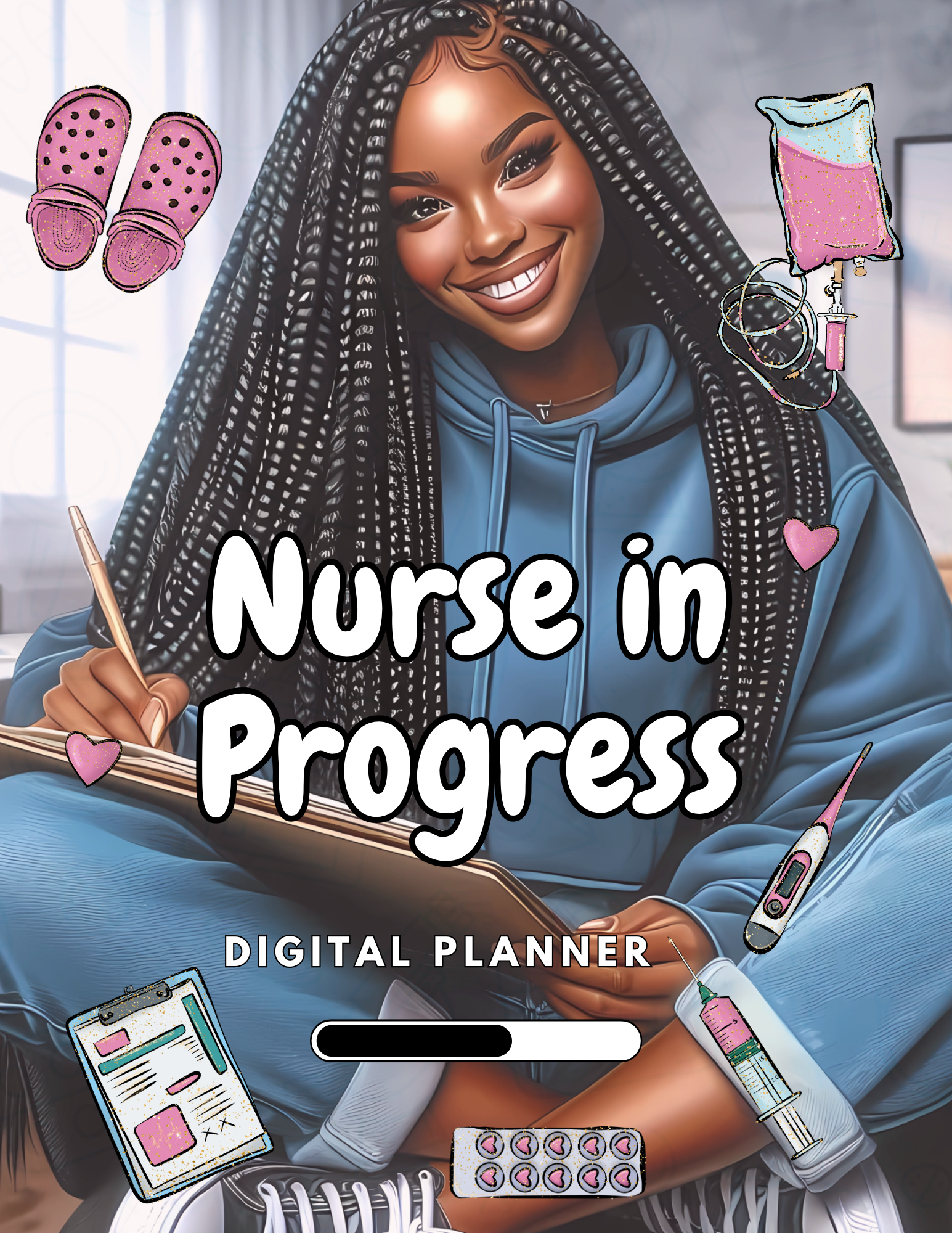 The Girls Girl Nurse In Progress Planner