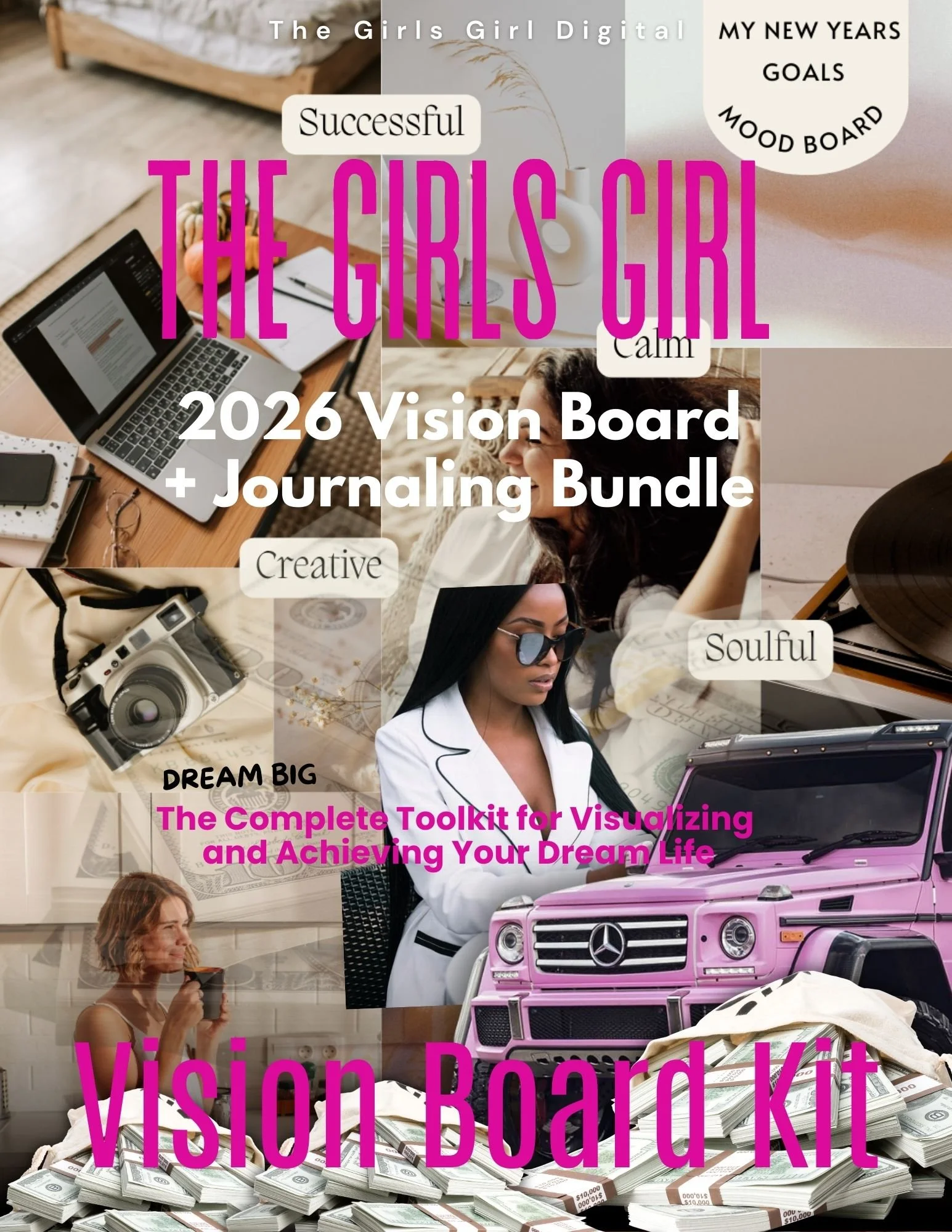 The Girls Girl 2026 Vision Board Kit Digital Download