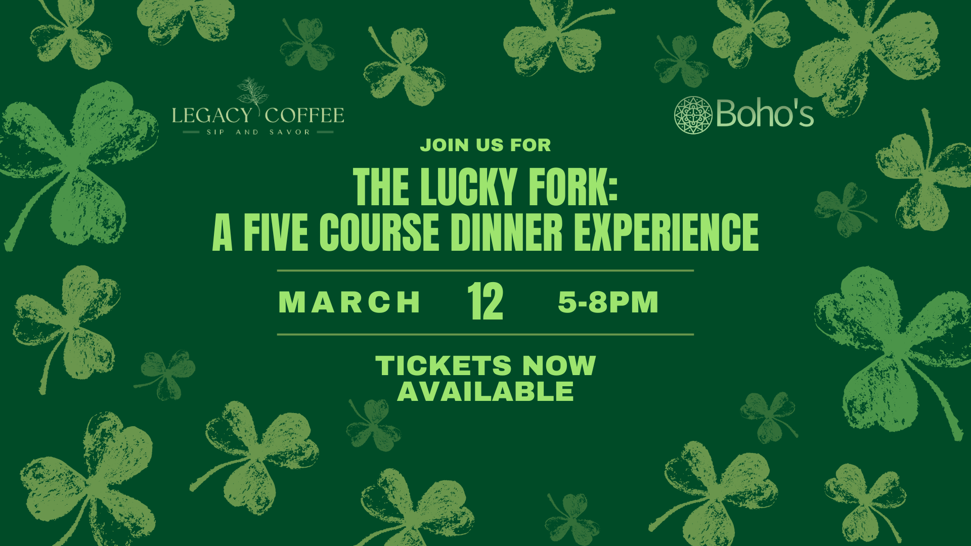 The Lucky Fork: A Five Course Dinner Experience by Chef Andrew Johnson