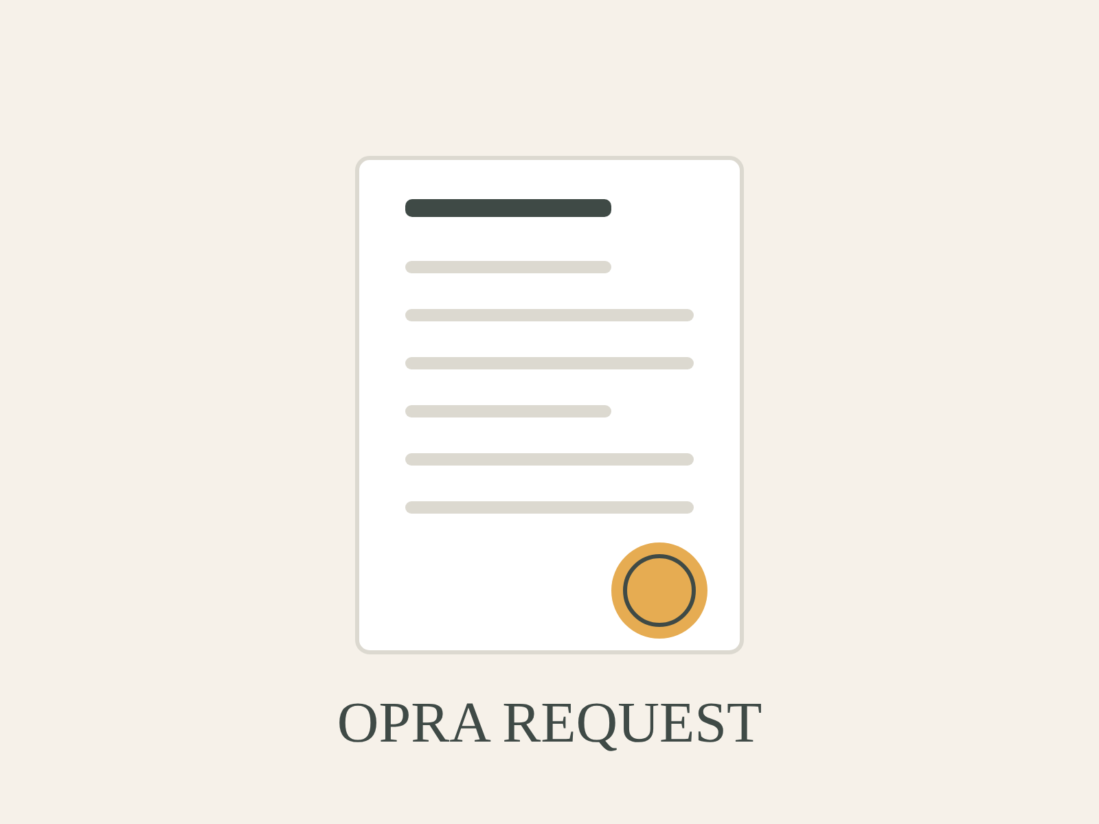fatal car accident report OPRA request NJ