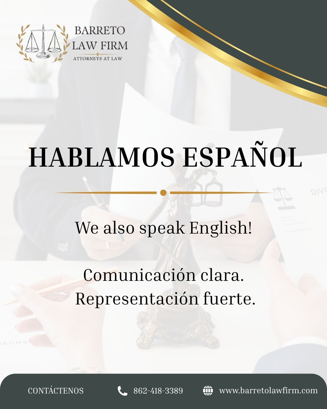 La comunicaci&oacute;n clara puede marcar la diferencia cuando enfrenta un caso de lesiones &mdash; especialmente cuando recibe ayuda en su idioma. Nuestro equipo est&aacute; aqu&iacute; para orientarle y acompa&ntilde;arle en cada paso del proceso.
