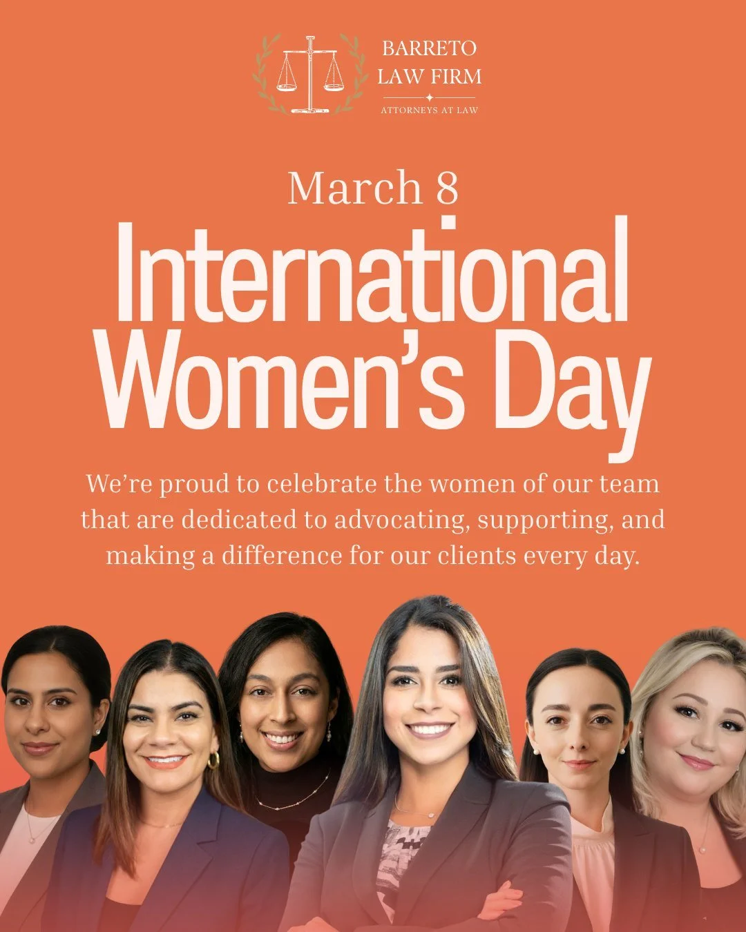 This International Women&rsquo;s Day, we&rsquo;re proud to celebrate the incredible women of Barreto Law Firm. As a woman-owned law firm, we&rsquo;re especially grateful for the dedication, professionalism, and compassion the women on our team bring 