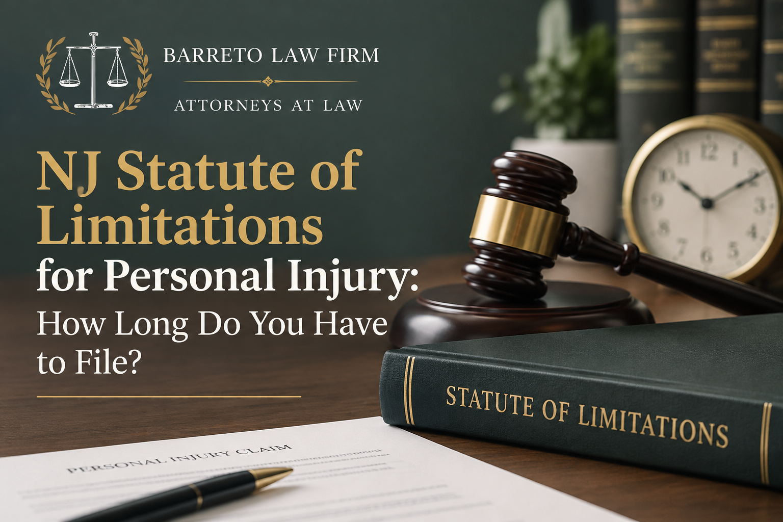 NJ Statute of Limitations for Personal Injury: How Long Do You Have to File?