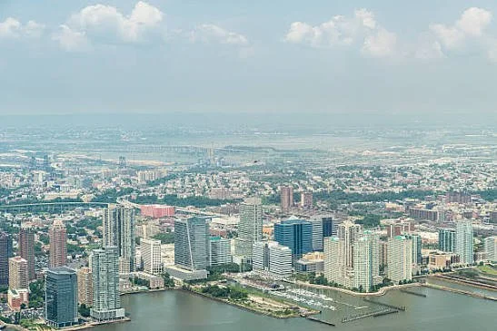 Aerial skyline view of South Jersey cityscape representing local personal injury law legal services