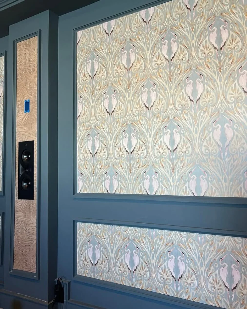 Custom wallpaper installation and removal &mdash; we love this gorgeous installation and trim work. The prettiest!!