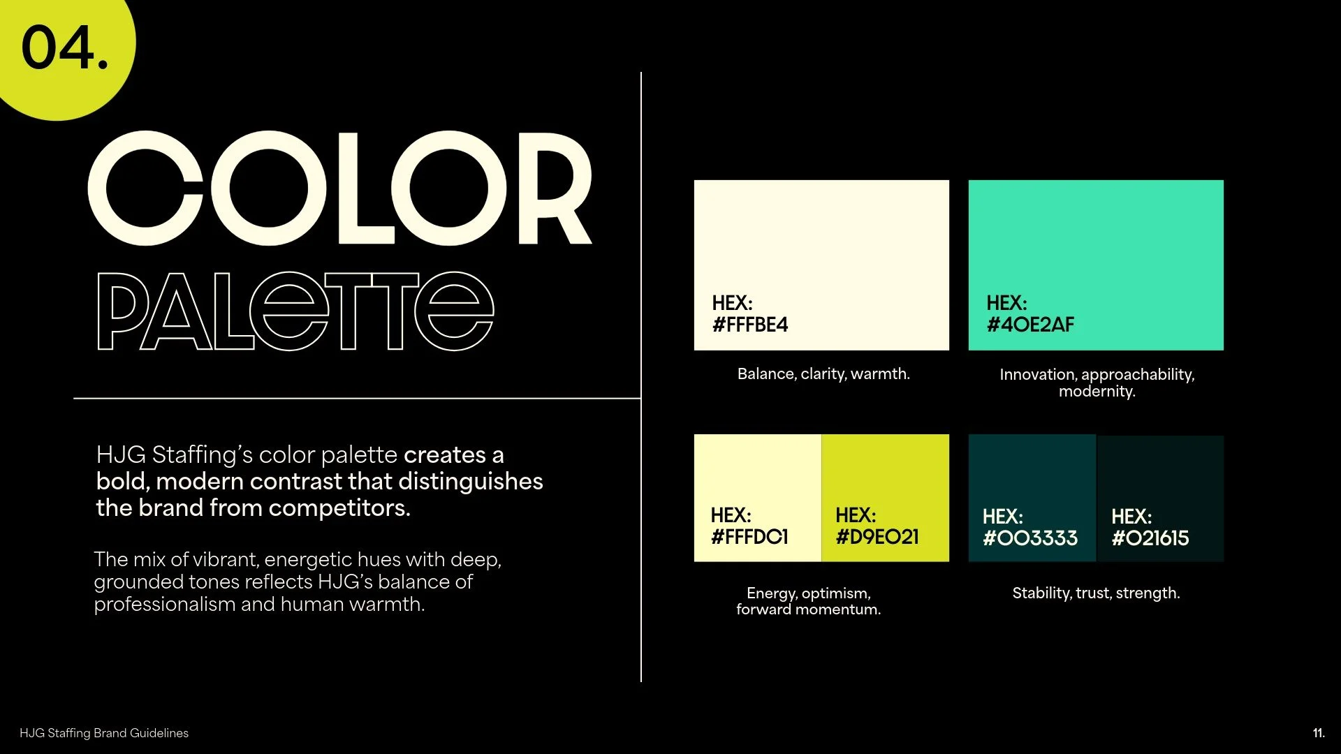 HJG, Color Palette