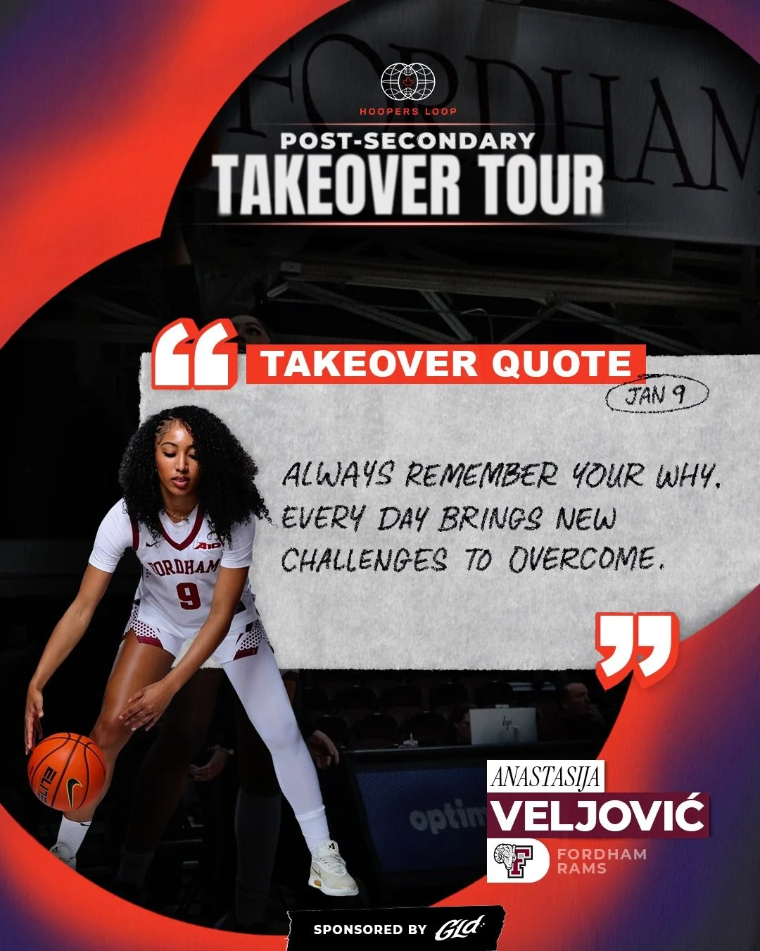 Thank you @anastasijaaa.mv for taking us through a day in your life with the @fordhamwbb team and for some sound advice! 🏀

@hoopersloop Post-Secondary Takeover Tour offers a behind-the-scenes look at women&rsquo;s basketball at the next level while