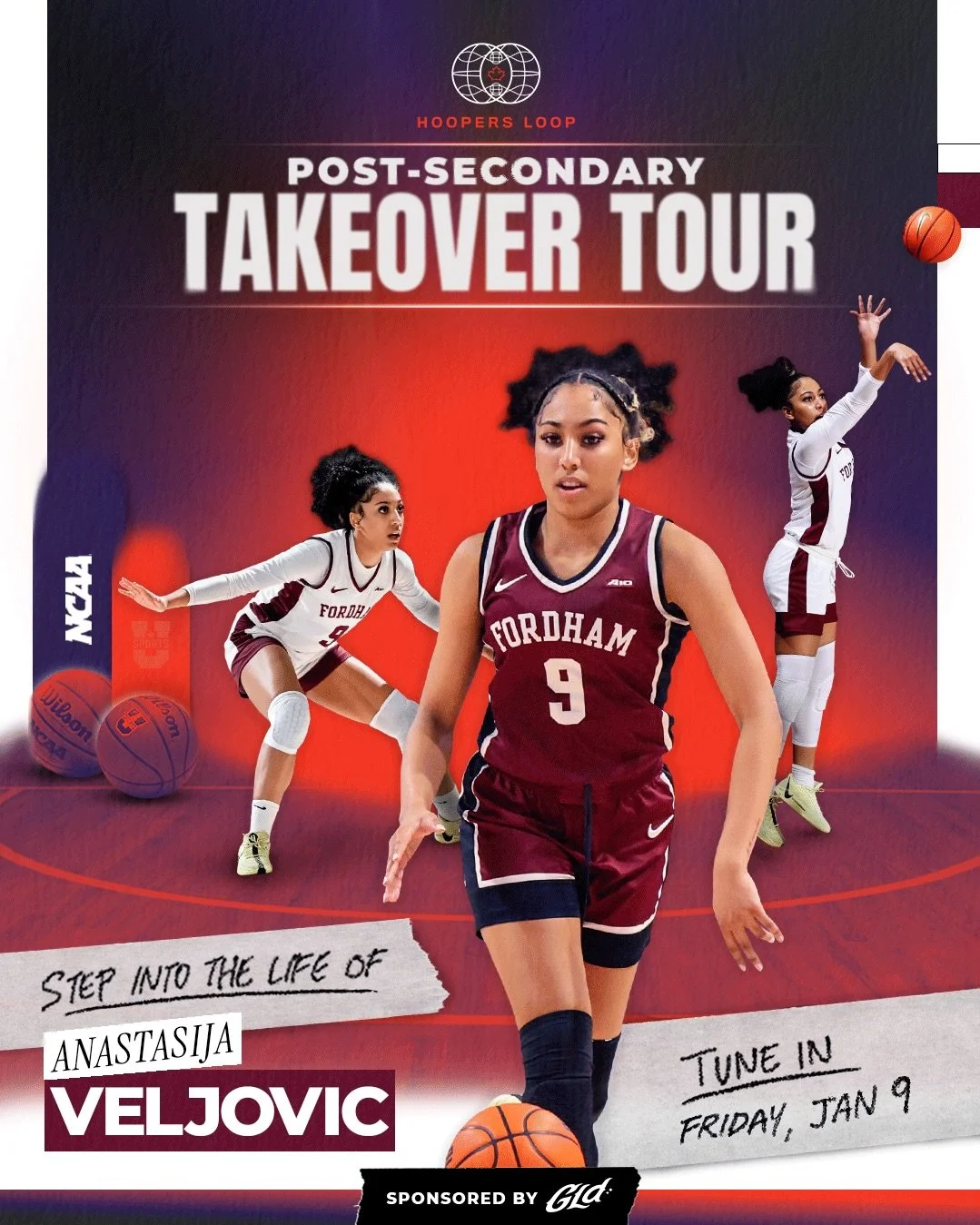 🔥From Fordham University, introducing Anastasjia Veljović🔥

Tomorrow, catch @anastasijaaa.mv&rsquo;s takeover on @hoopersloop stories for an inside look at a day in her life 🎥🏀 

Hoopers Loop Post-Secondary Takeover Tour offers a behind-the-scene