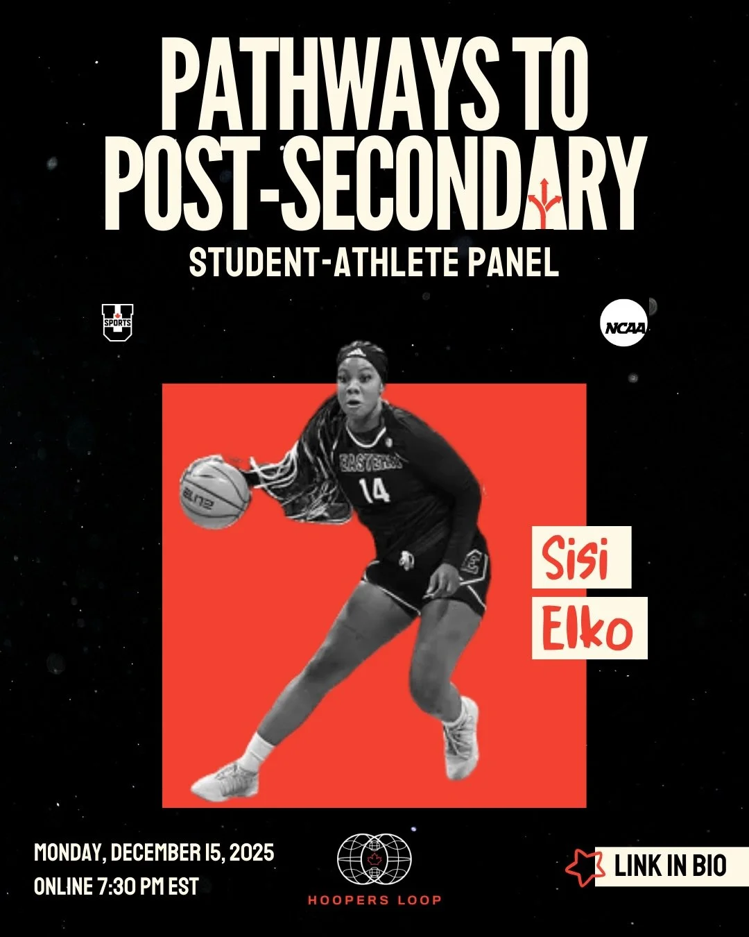 🚨Panelist Spotlight🚨

Sisi Eleko is from Montreal, Quebec. She played basketball at Saint-Laurent High School and New Hope Academy&hellip;Served as team captain and earned MVP of the 2021-22 NACA Championship&hellip;Daughter of Bijou Eleko&hellip;H
