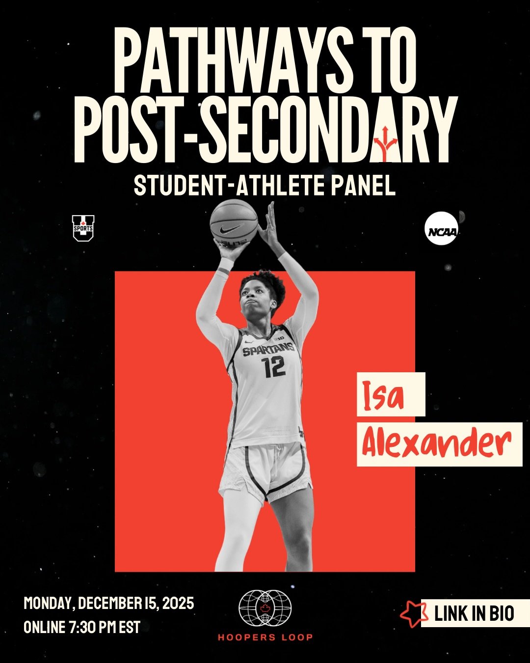 🚨Panelist Spotlight🚨

Isa Alexander graduated highschool from Bill Crothers Secondary School and went to Michigan State University for her undergrad. She got her undergrad degree in kinesiology and is currently in her masters of athletic training. 