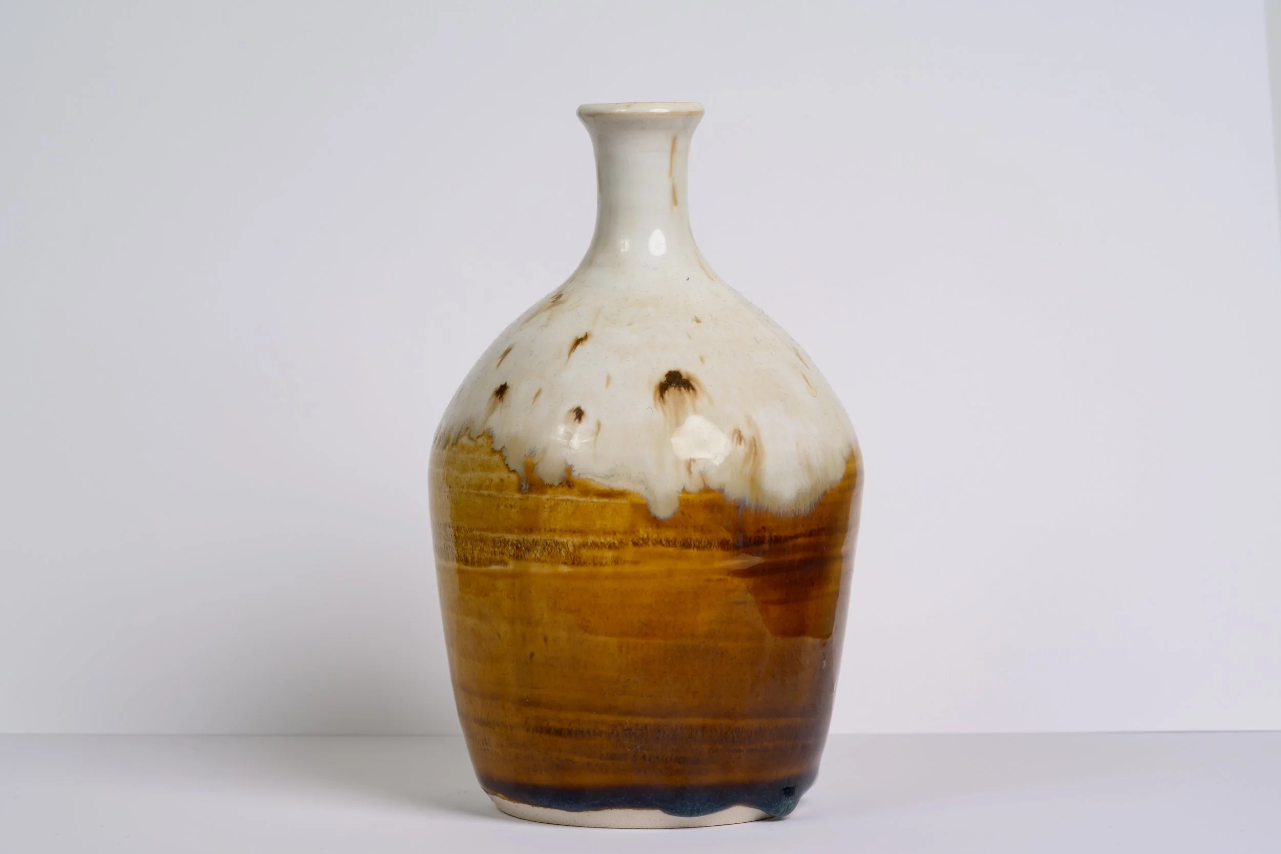 Iron and White Bud Vase