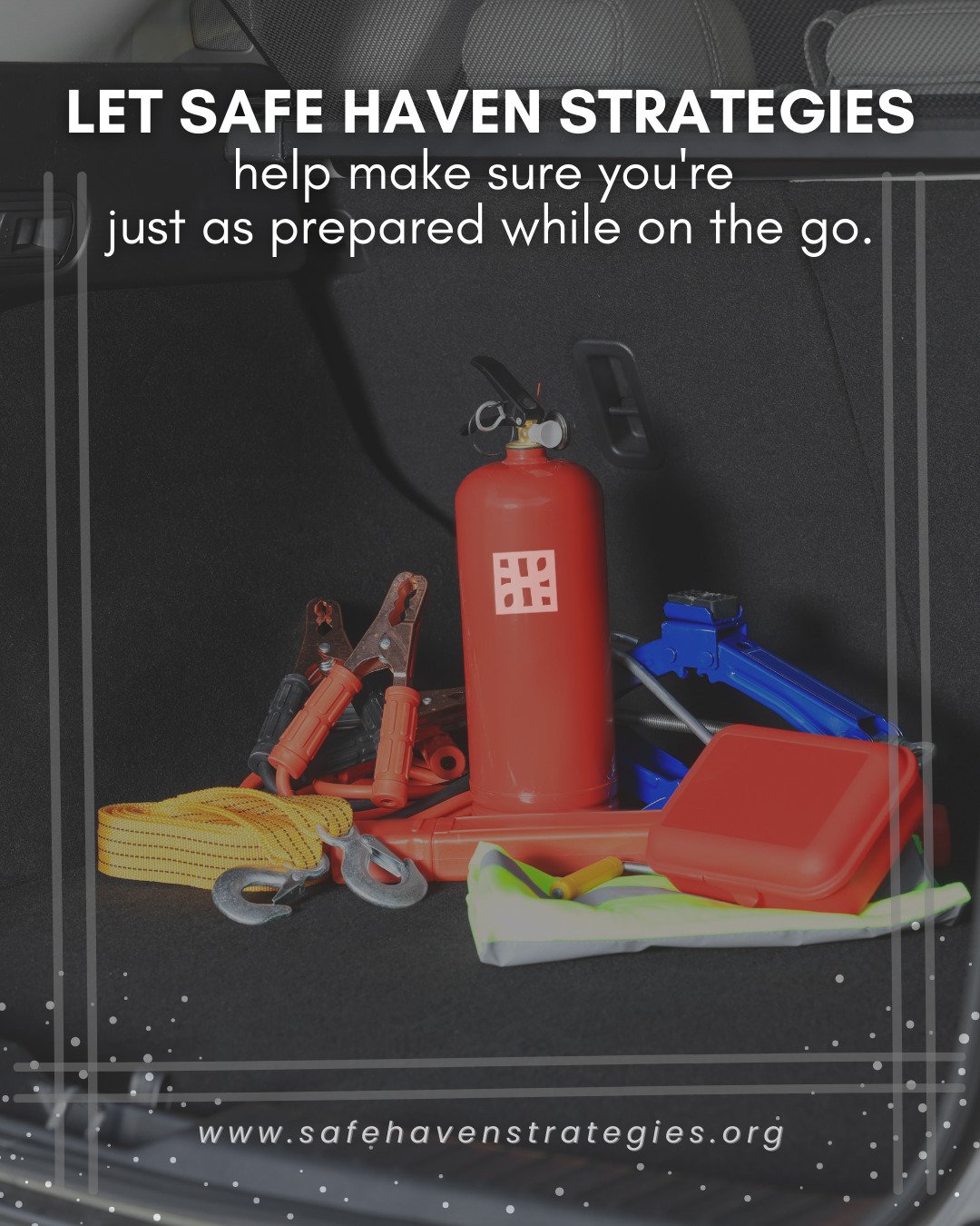 Have you considered how you'd handle an emergency away from home? Imagine encountering a traffic accident or facing a shelter-in-place order that prevents you from returning. 

✨ A well-equipped car is key to your readiness. ✨ 

While most cars have 