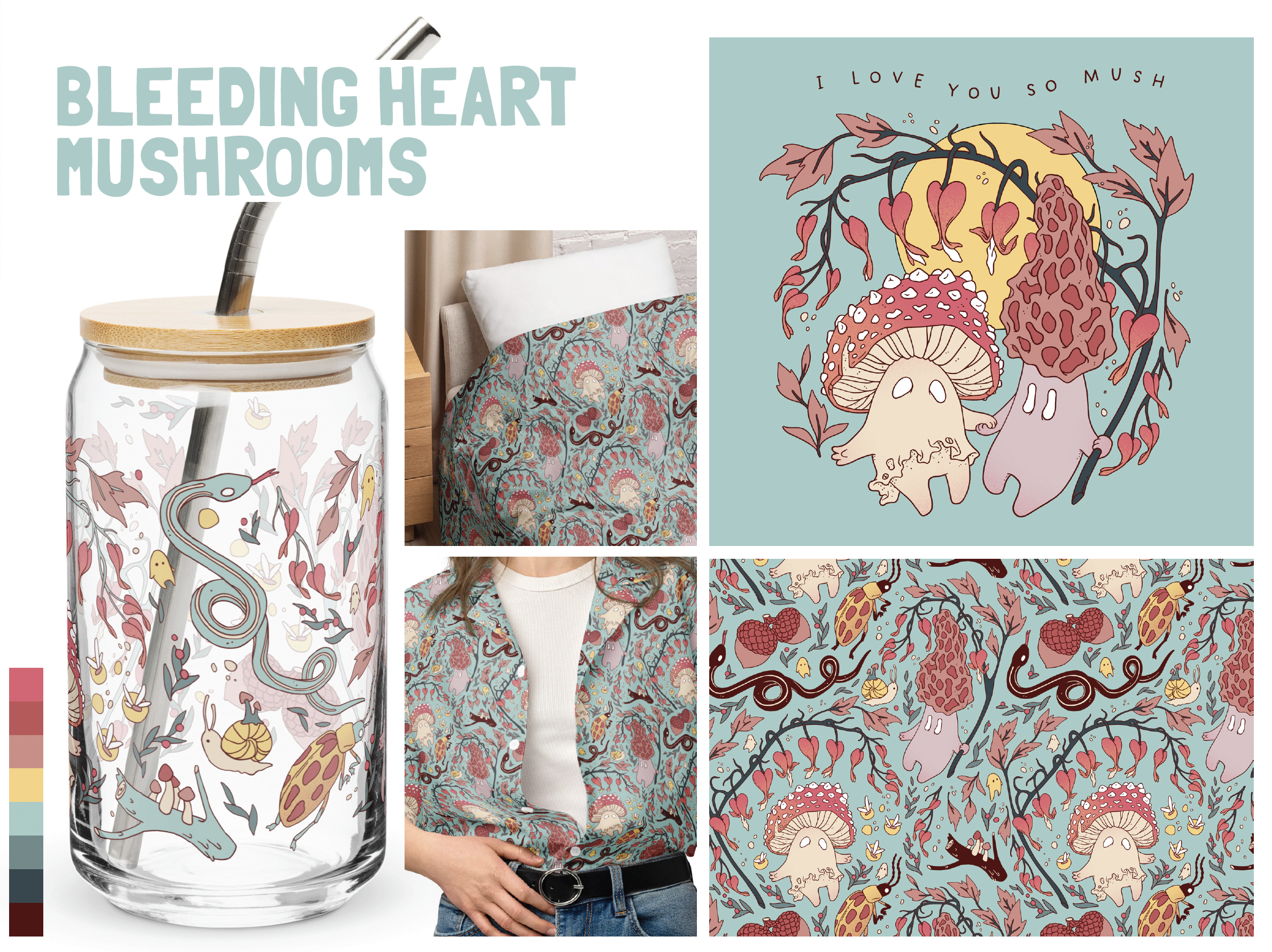 Maddy Fusco Bleeding Heart Mushrooms