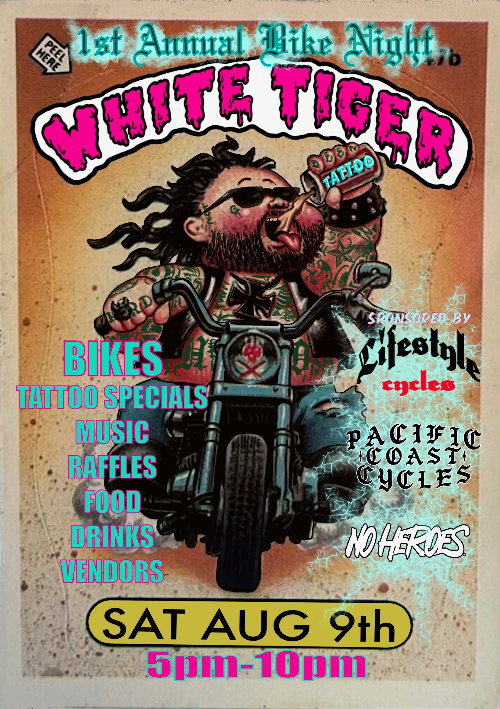 White Tiger Tattoo Bike Night