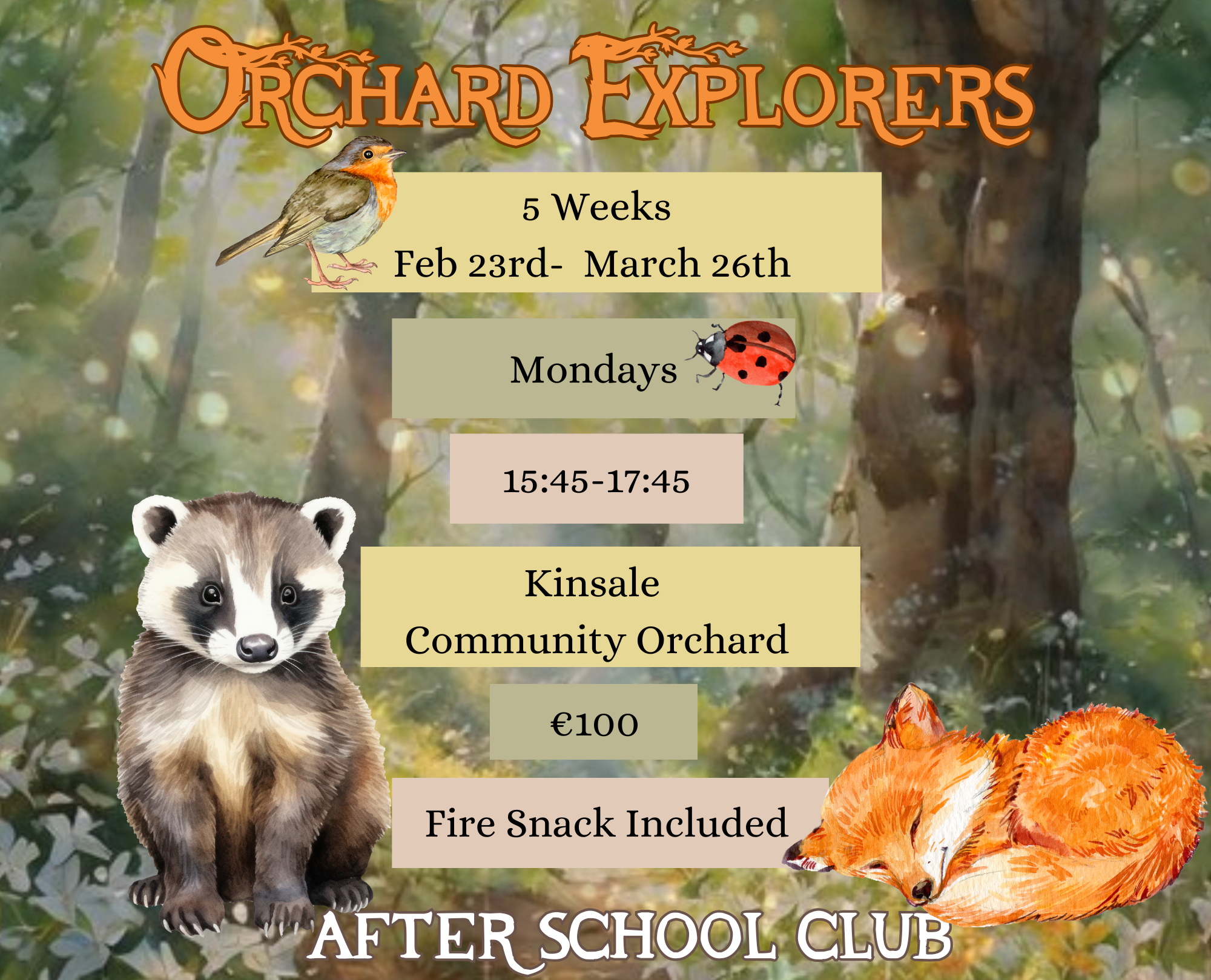 After School Orchard Explorers-  Early Spring 2026