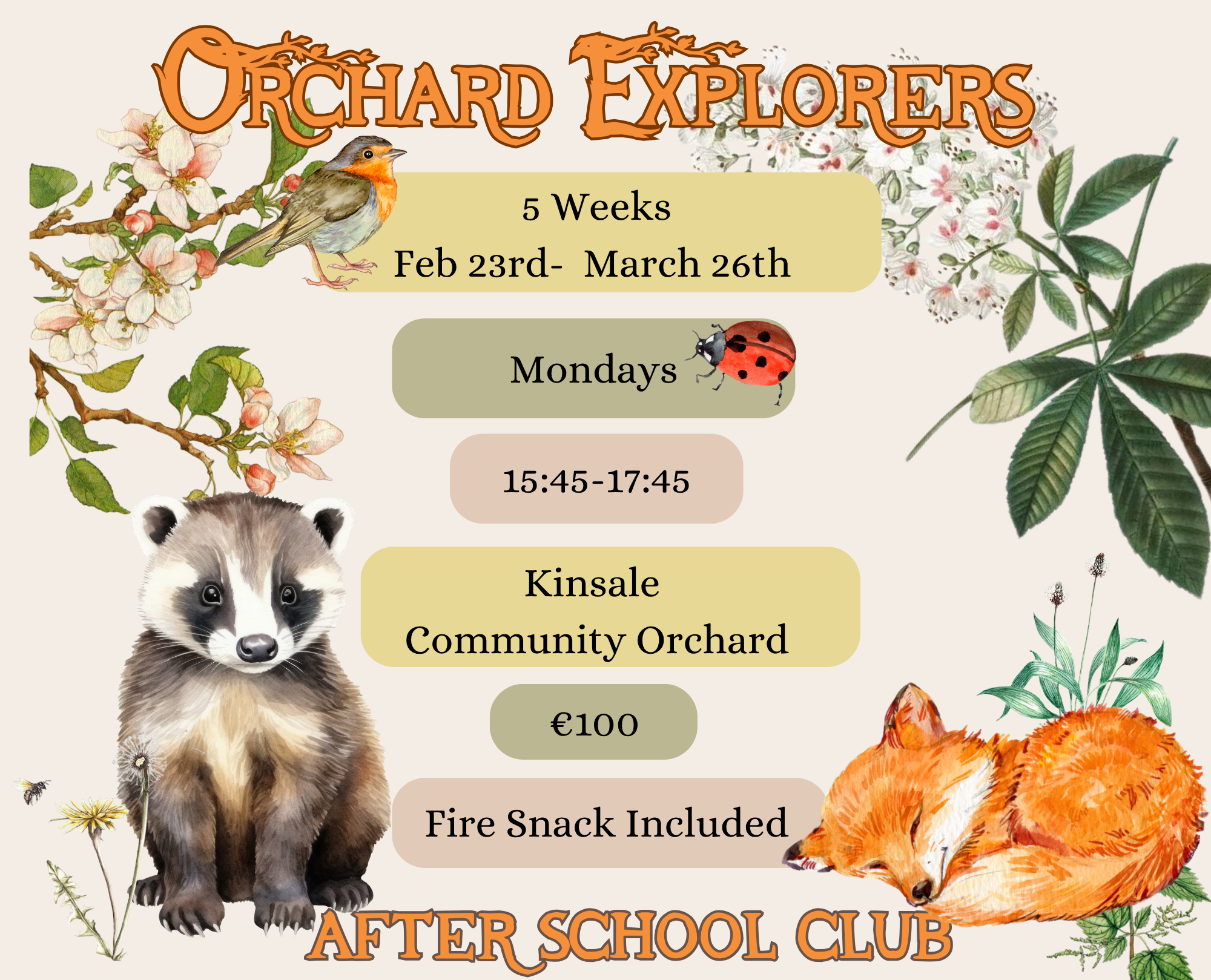 After School Orchard Explorers-  Early Summer 2026