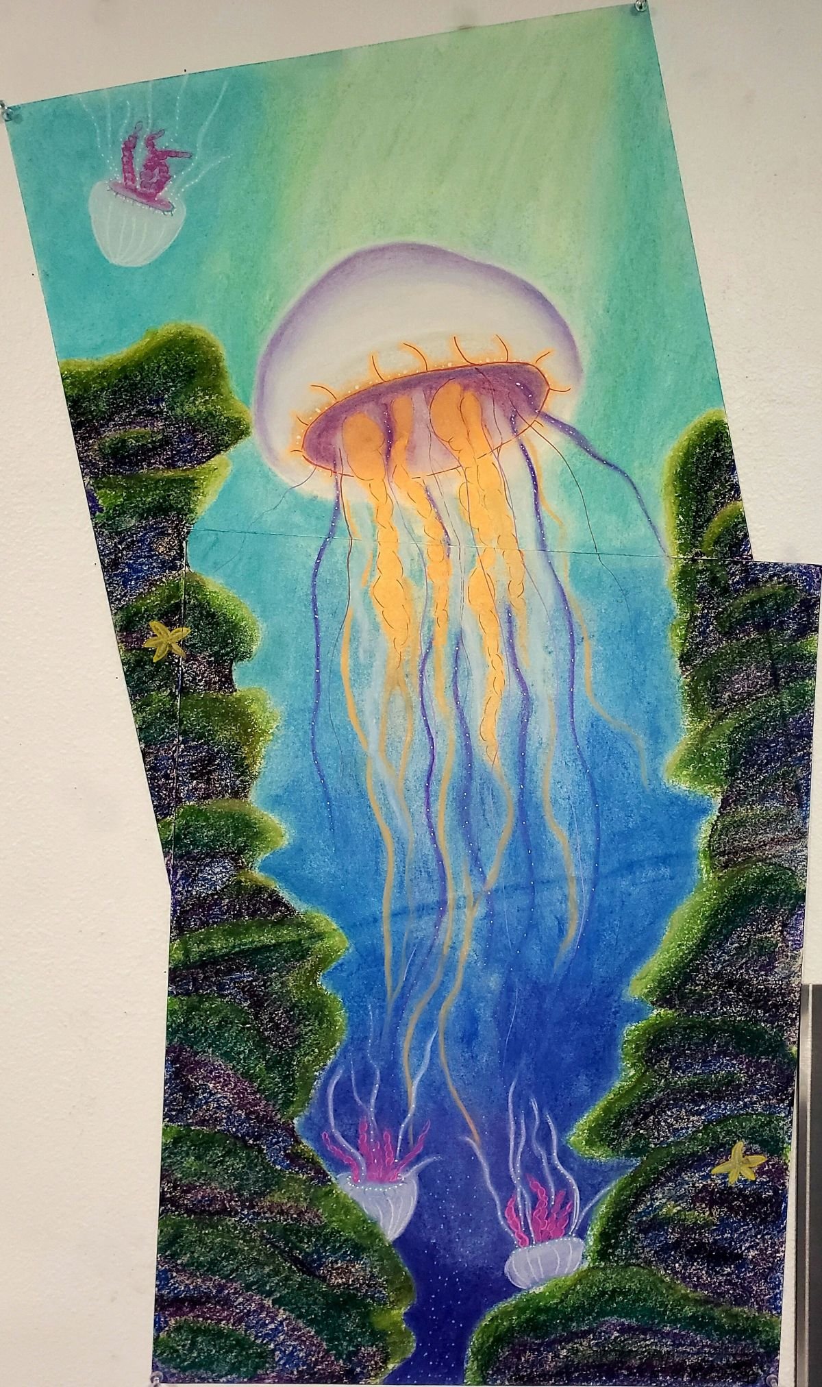 Jellyfish, Soft Pastel on Paper, 2021