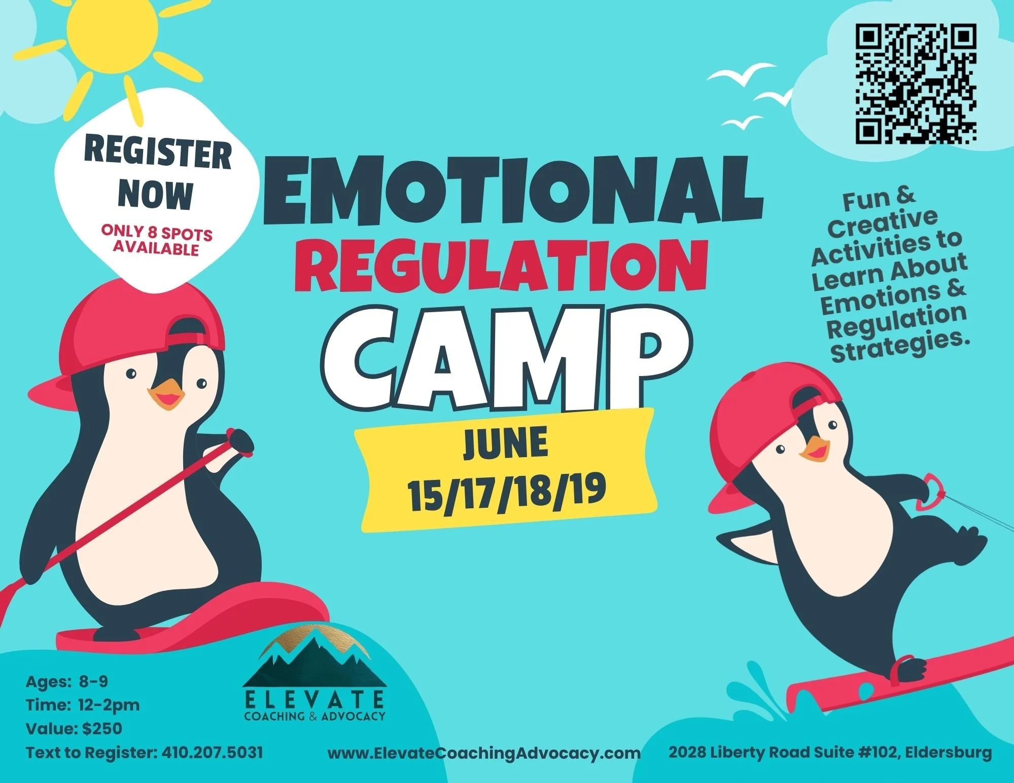 Summer Emotional Regulation Workshop Ages 8-9
