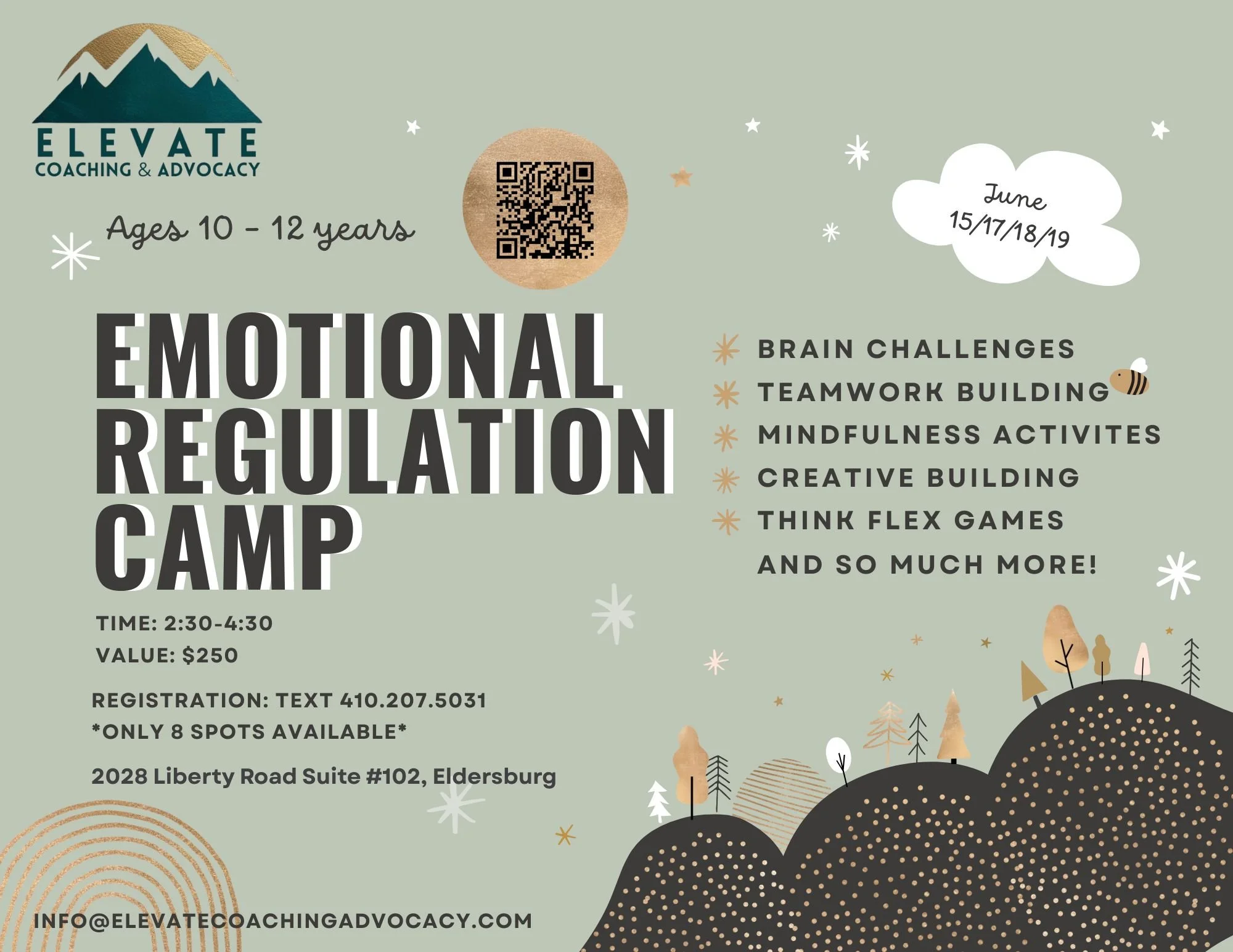 Summer Emotional Regulation Workshop Ages 10-12