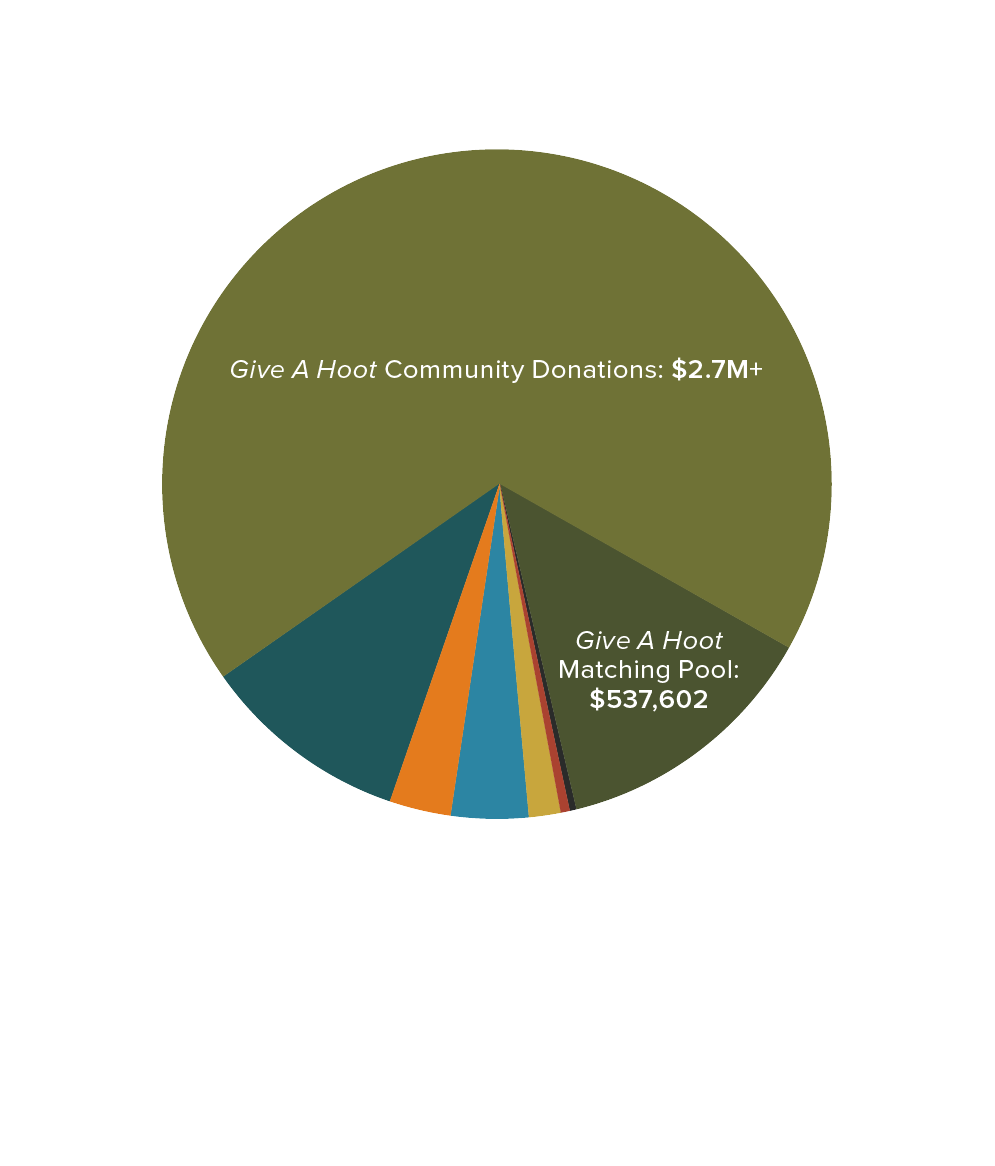 Park County Community Foundation's We Will grants distribution chart for 2025.