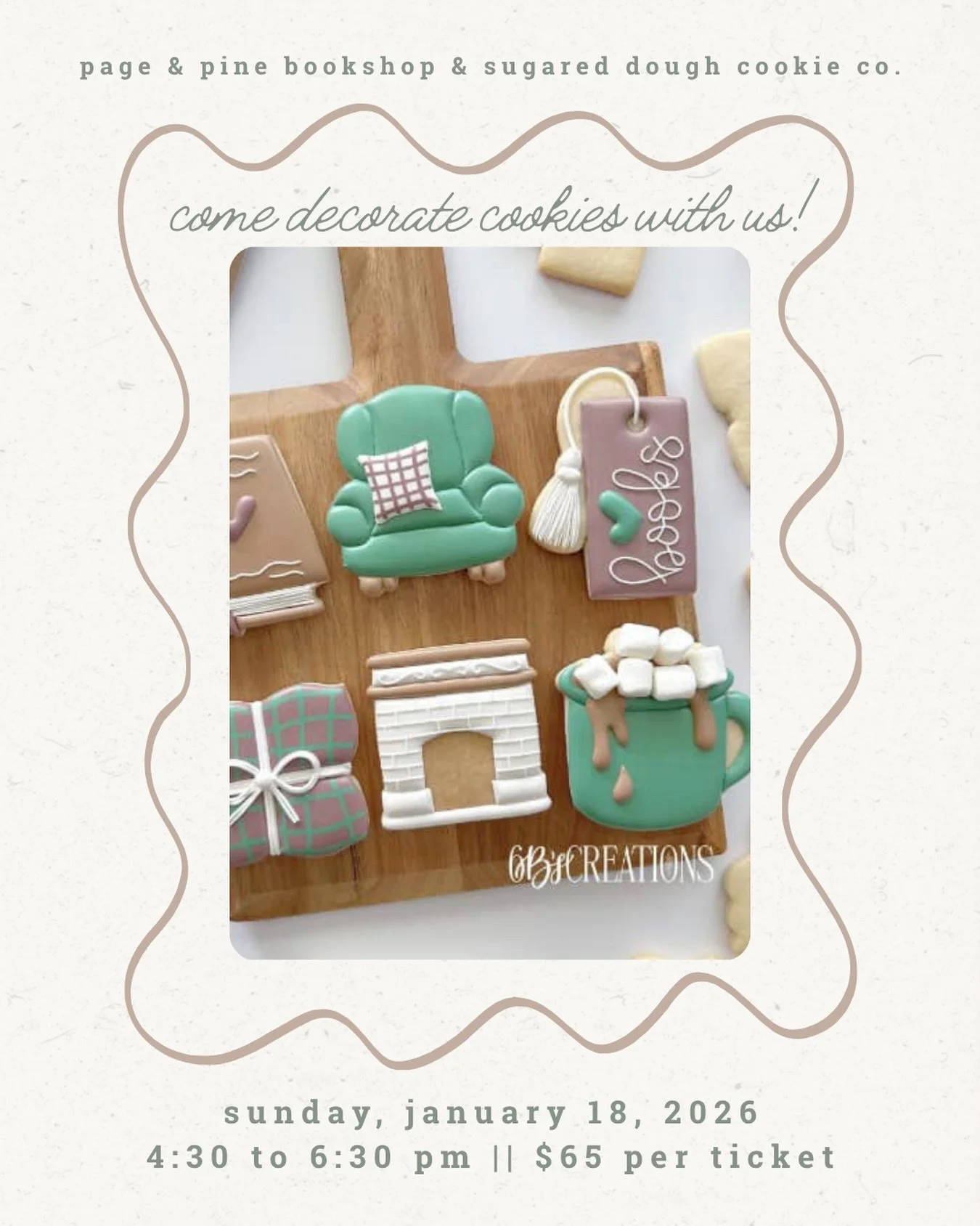 📣📣 get your tickets now 📣📣

get ready for a sweet and creative experience! joins us sunday, january 18 at 4:30 pm for a book themed cookie decorating class hosted by @sugareddoughcookies. 

learn tips and tricks for decorating your own delicious 