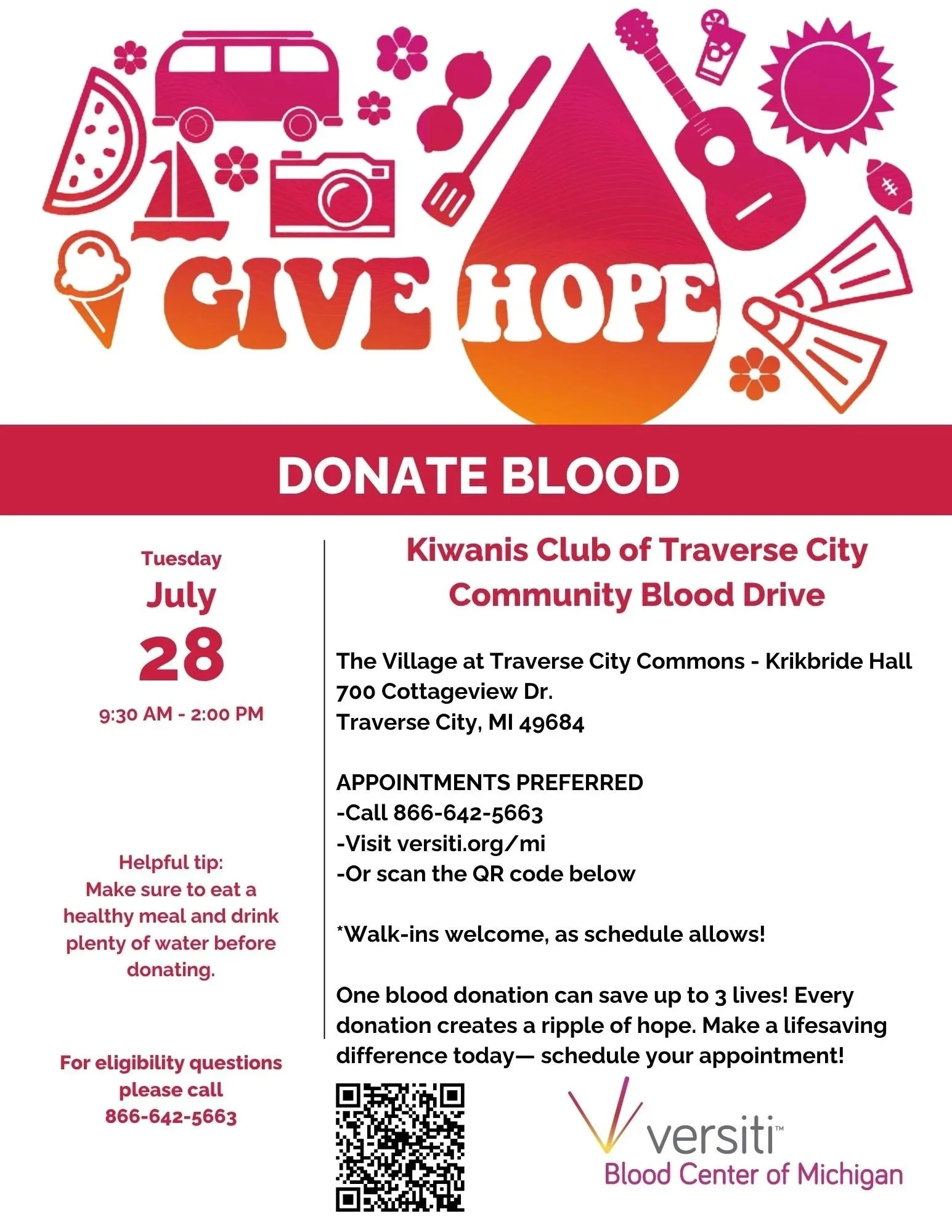 Kiwanis Club of TC Community Blood Drive