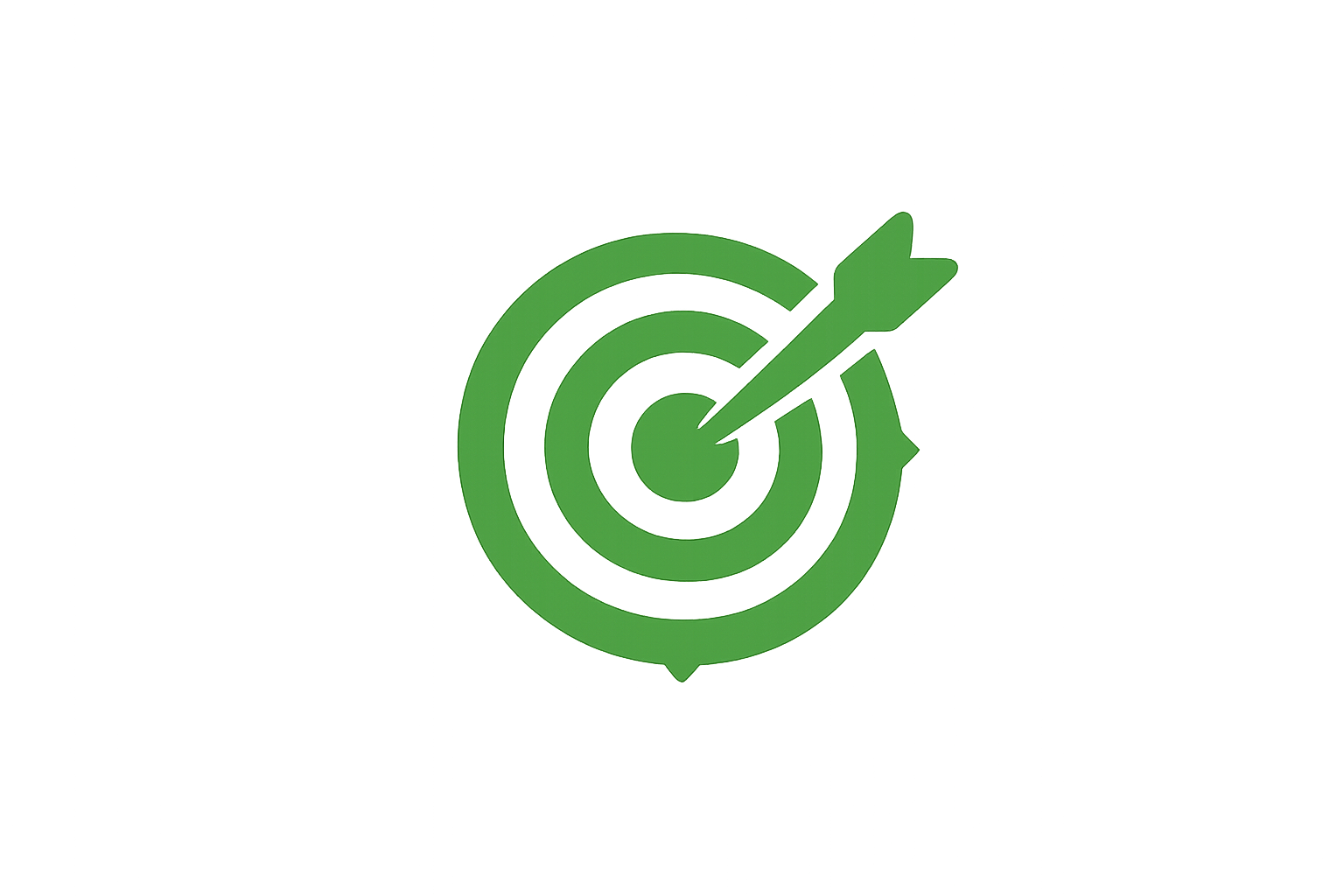 Green target with a dart hitting the bullseye.