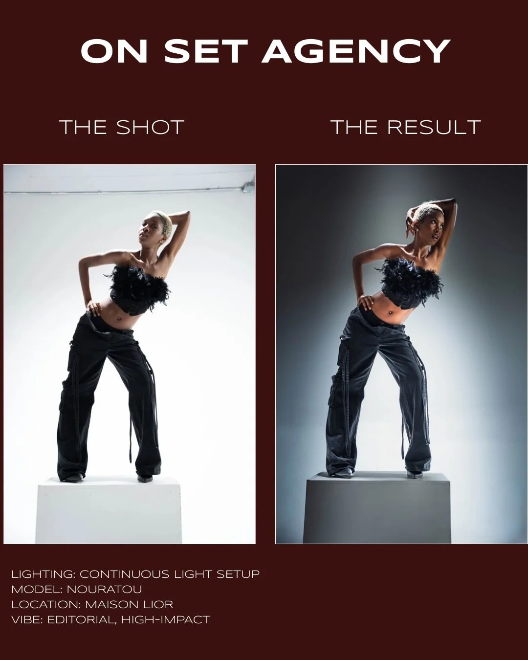 From raw to refined!

We don&rsquo;t just capture pictures , we transform them into visuals that stand out.

Ready to elevate your visuals?
Contact us!

@on.setagency
📸 : @fredwaackproductions 
Location: @maisonlior 
Model: @nouratou.br
