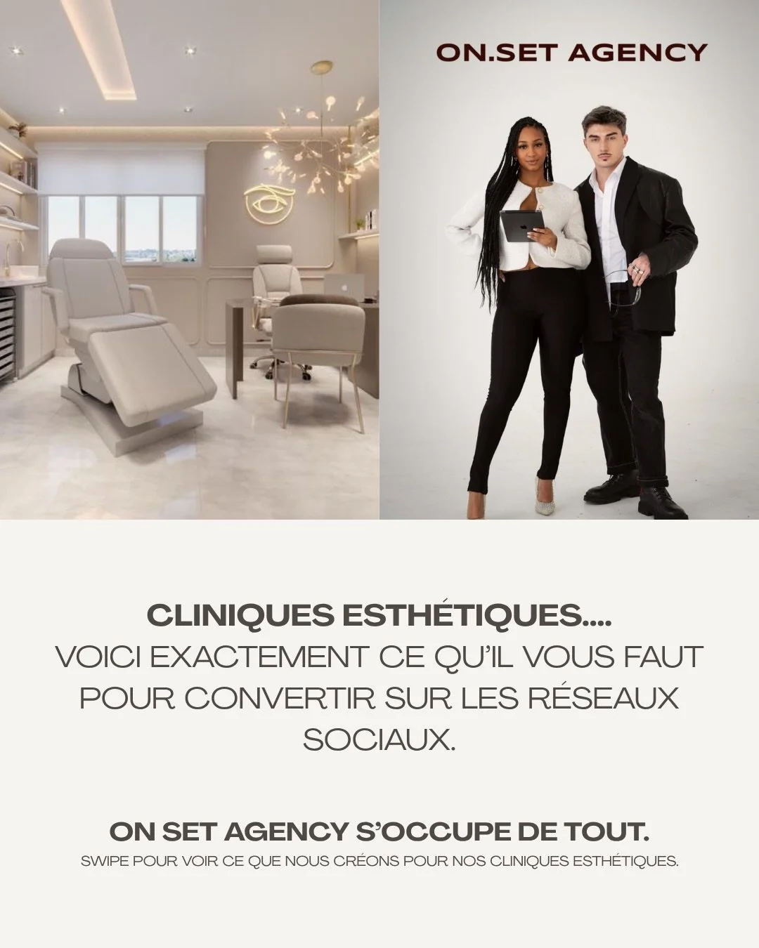 Dans le domaine de l&rsquo;esth&eacute;tique, la confiance se b&acirc;tit bien avant le premier rendez-vous.

🎬Chez On Set Agency, nous cr&eacute;ons du contenu qui met en lumi&egrave;re votre expertise, votre &eacute;quipe et l&rsquo;exp&eacute;rie