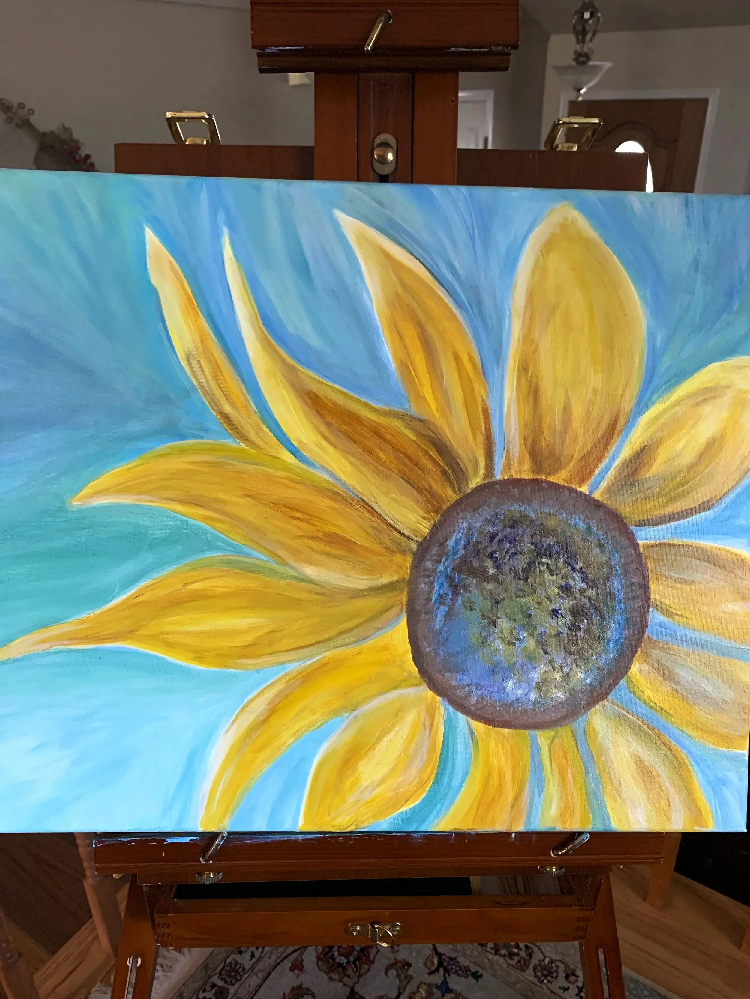 Sunflower Acrylic Painting