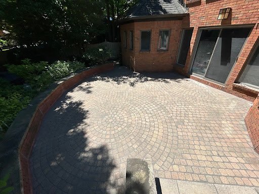 Finished decorative driveway at a Western New York property