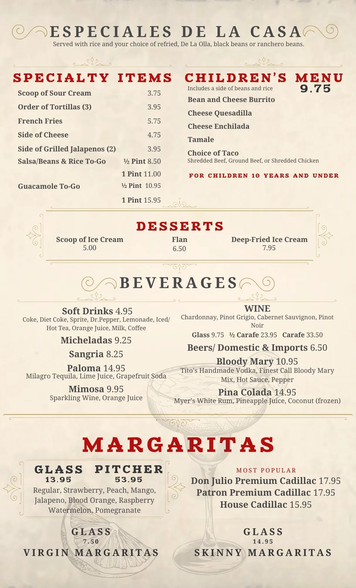 Menu | Discover Flavors – Reserve Now — Las Casuelas Original Restaurant