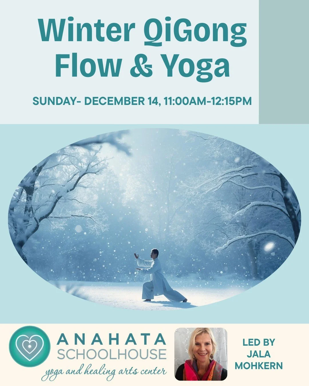 ❄️ Winter Qigong Flow &mdash; Special Event ❄️

Join us for a grounding, revitalizing Winter Qigong Flow designed to support your body and energy during the colder, quieter months. This session blends gentle qigong, breathwork, and mindful stretching