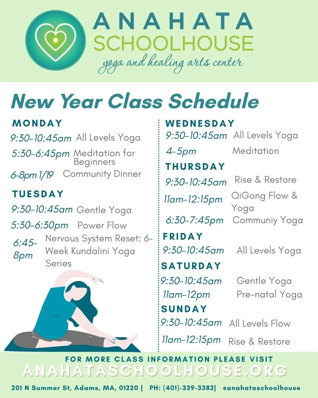 ✨ New Year Schedule + Anahata Passport ✨
We&rsquo;re welcoming the New Year with a refreshed class schedule and the Anahata Passport &mdash; a playful, motivating way to explore classes, teachers, and healing arts at the studio.
This year, we&rsquo;r