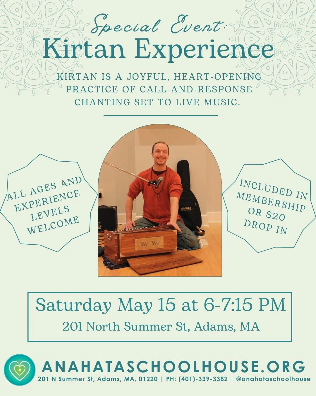 Join us an evening of devotional song and community led by instructor Mark Geyer! Sign up at the link in our bio.

What is Kirtan?

Kirtan is a practice of call-and-response chanting, rooted in yogic tradition, where simple mantras are sung together 